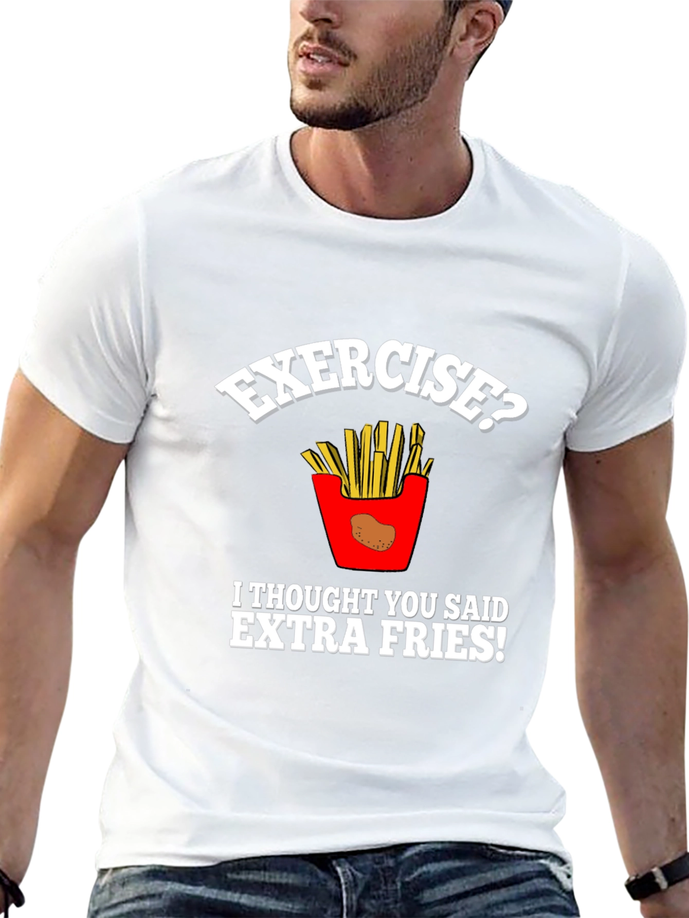 Exercise? Extra Fries! Graphic Tee