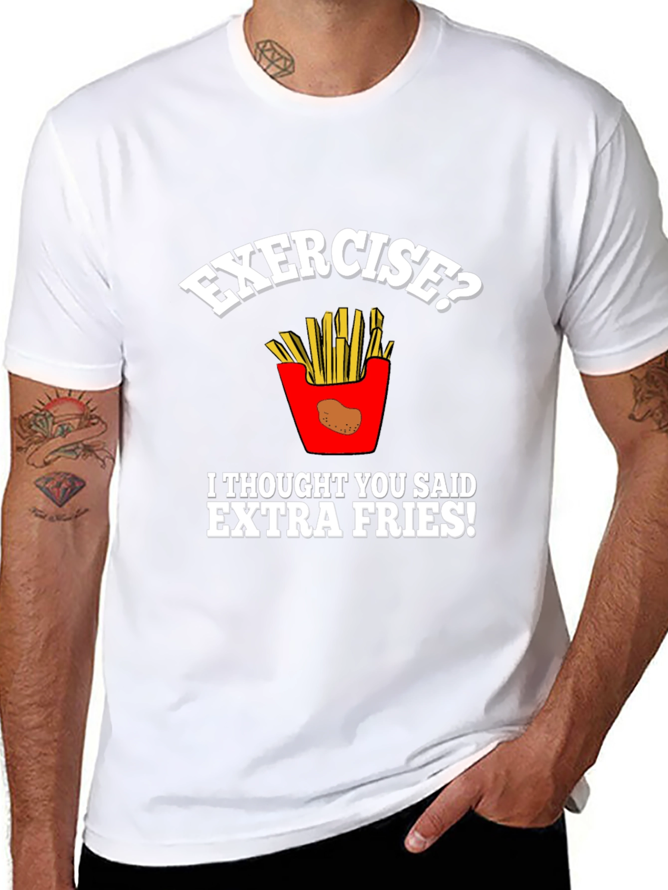 Exercise? Extra Fries! Graphic Tee