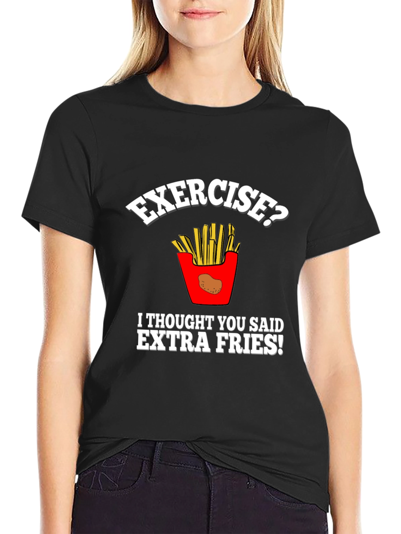 Exercise? Extra Fries! Graphic Tee