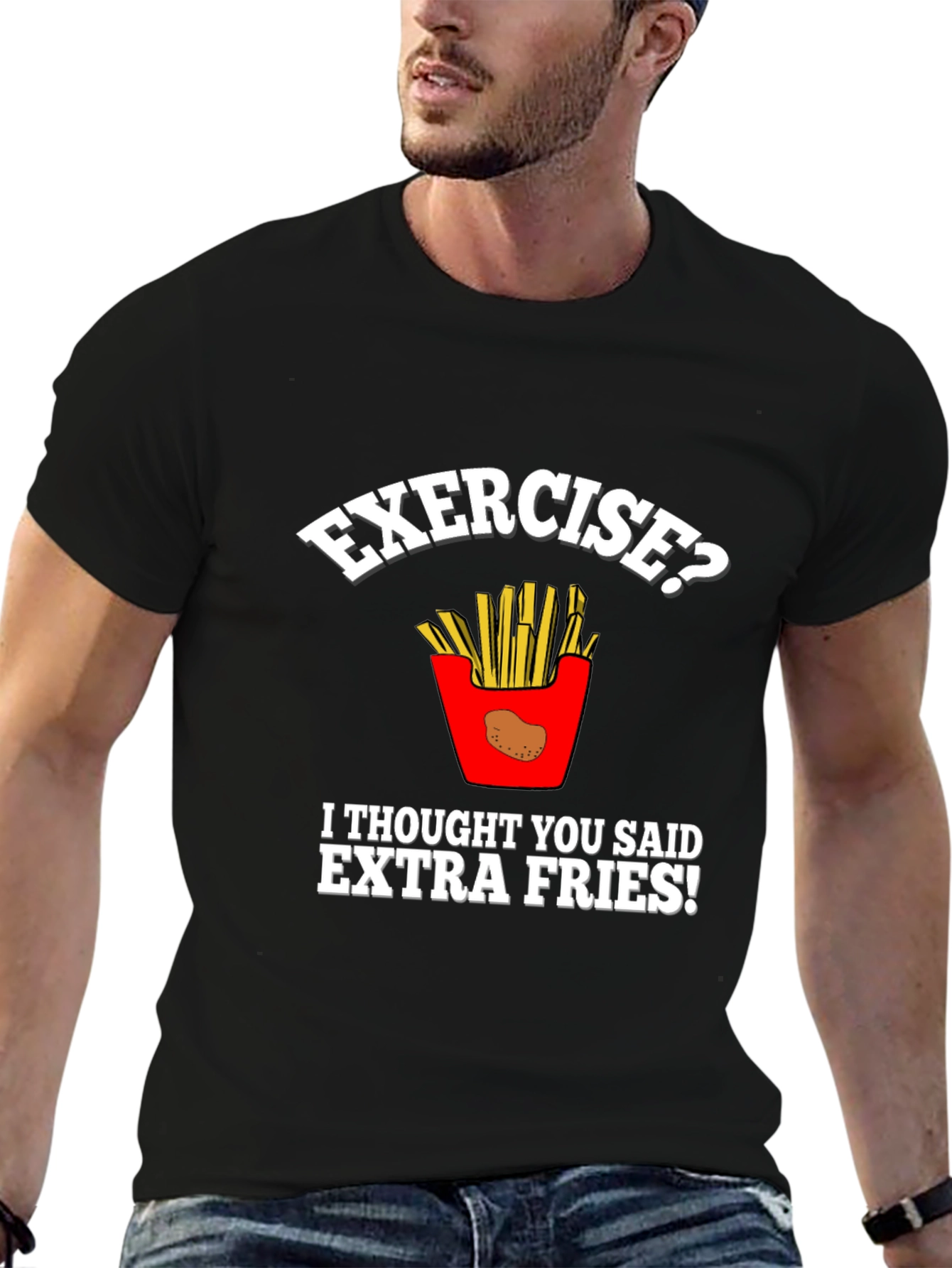 Exercise? Extra Fries! Graphic Tee