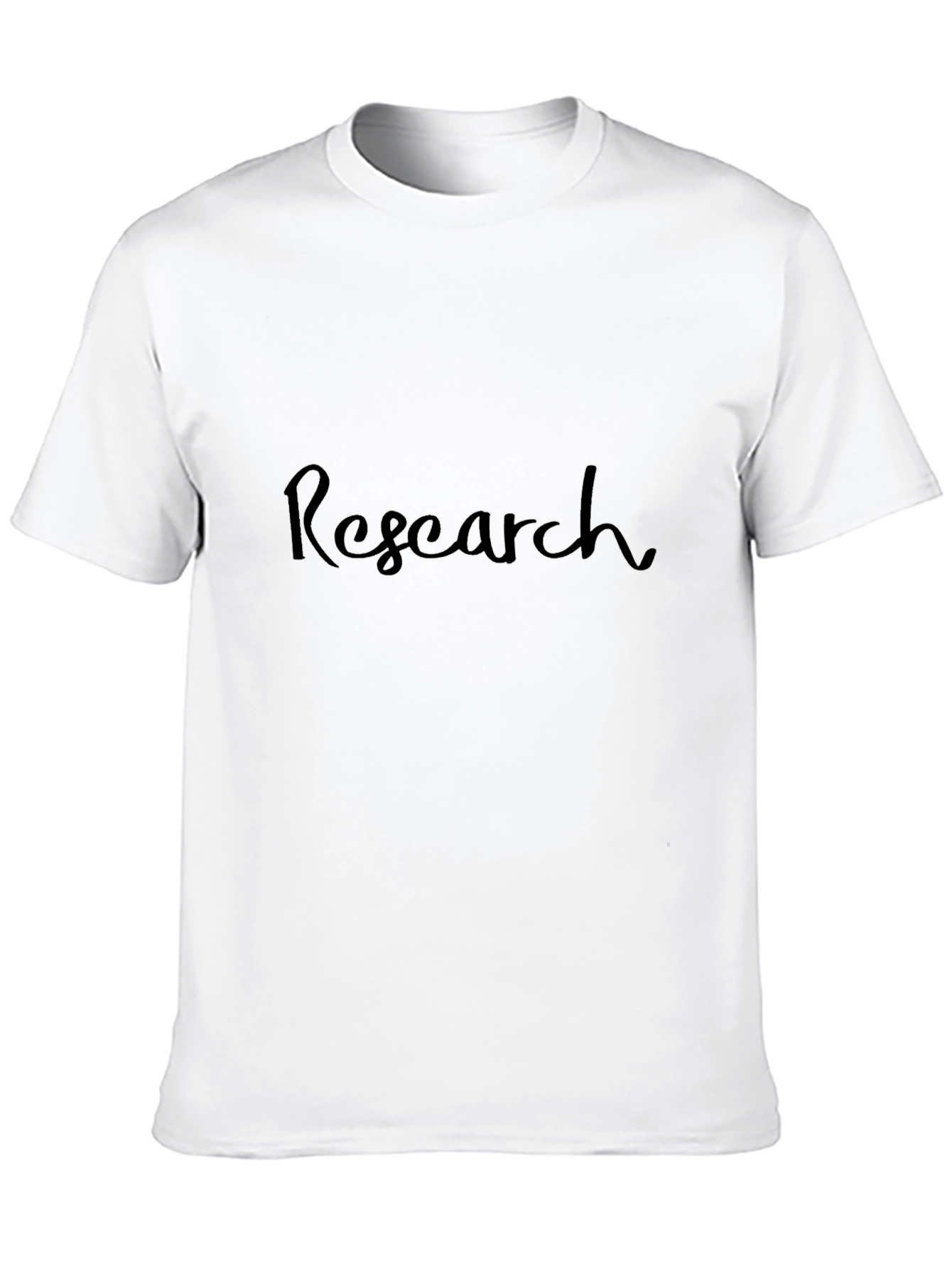 Research Black Cotton T-Shirt - Stylish Academic Wear