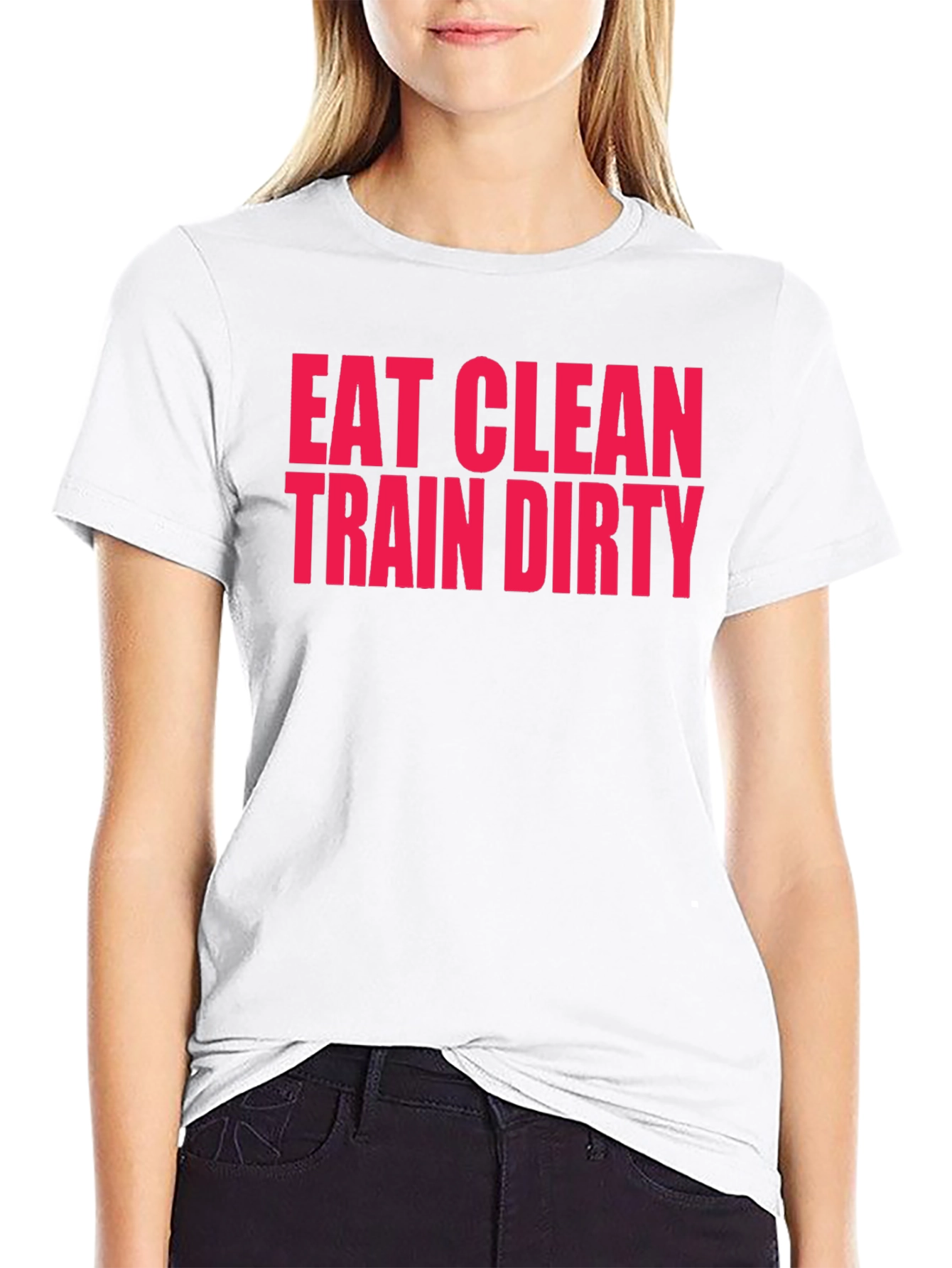 Eat Clean Train Dirty Black Graphic Tee