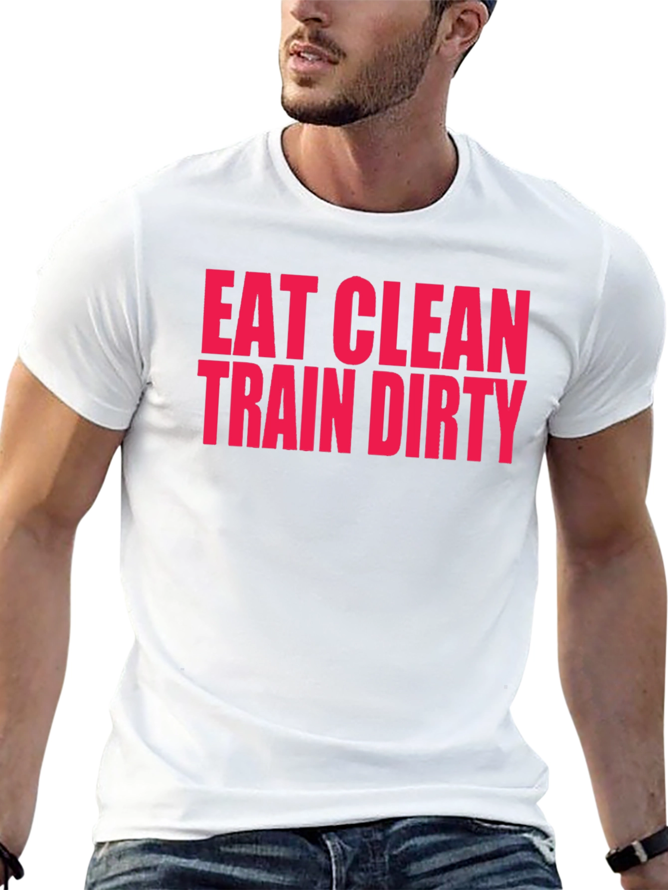 Eat Clean Train Dirty Black Graphic Tee
