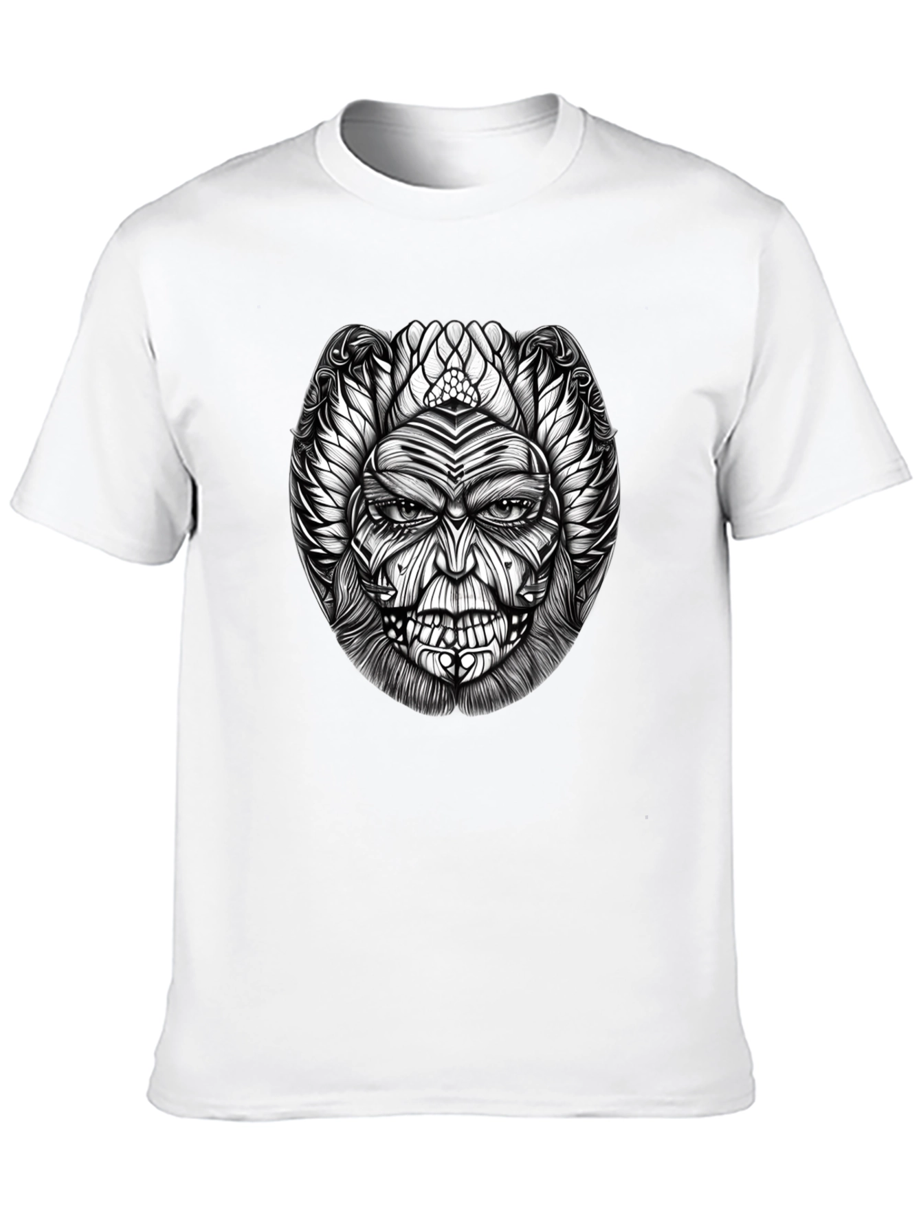 Unique Graphic Print Black T-Shirt