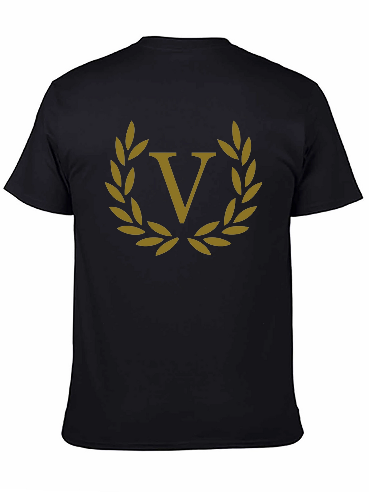 Laurel Wreath V Black T-Shirt