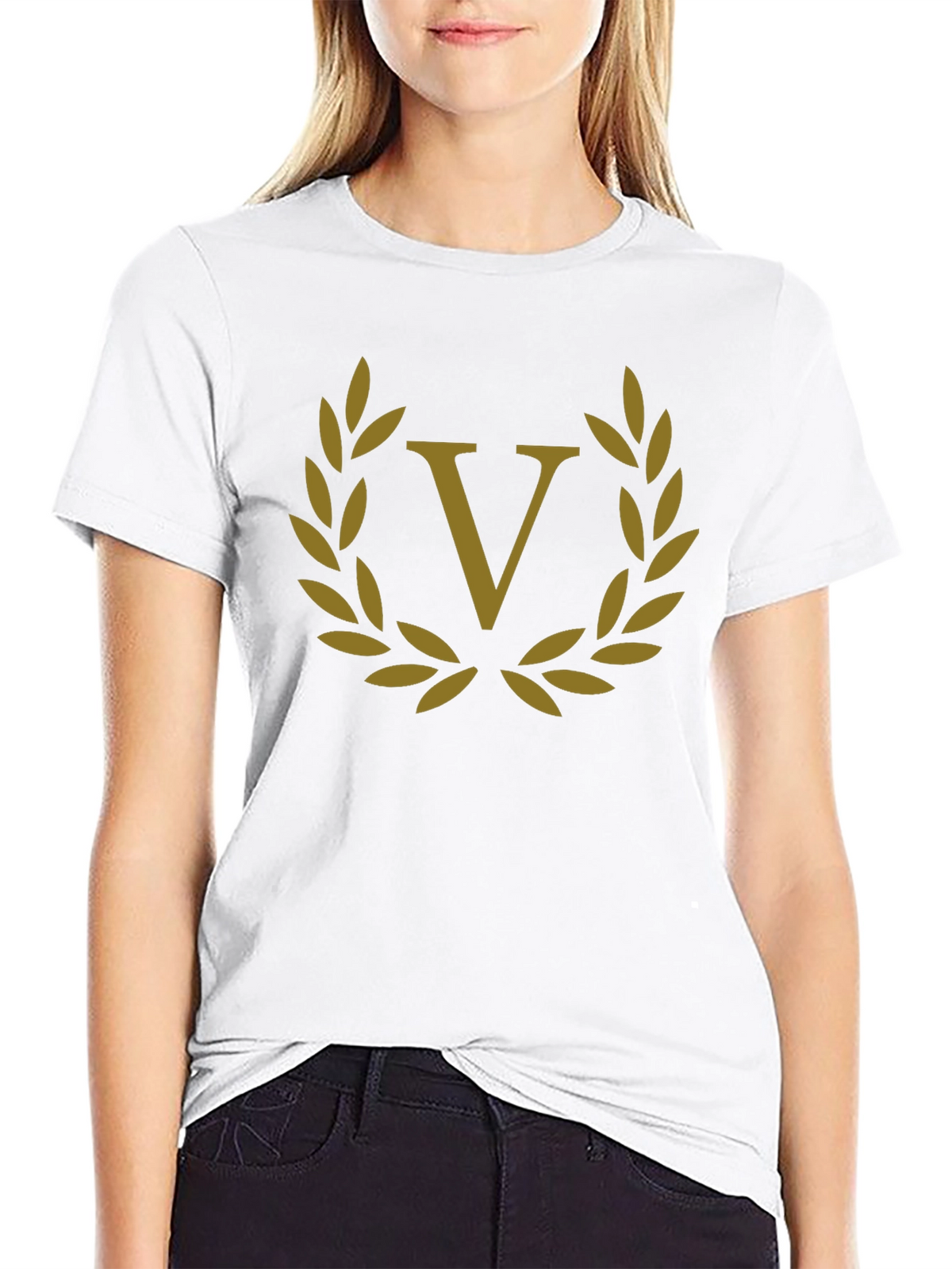 Laurel Wreath V Black T-Shirt