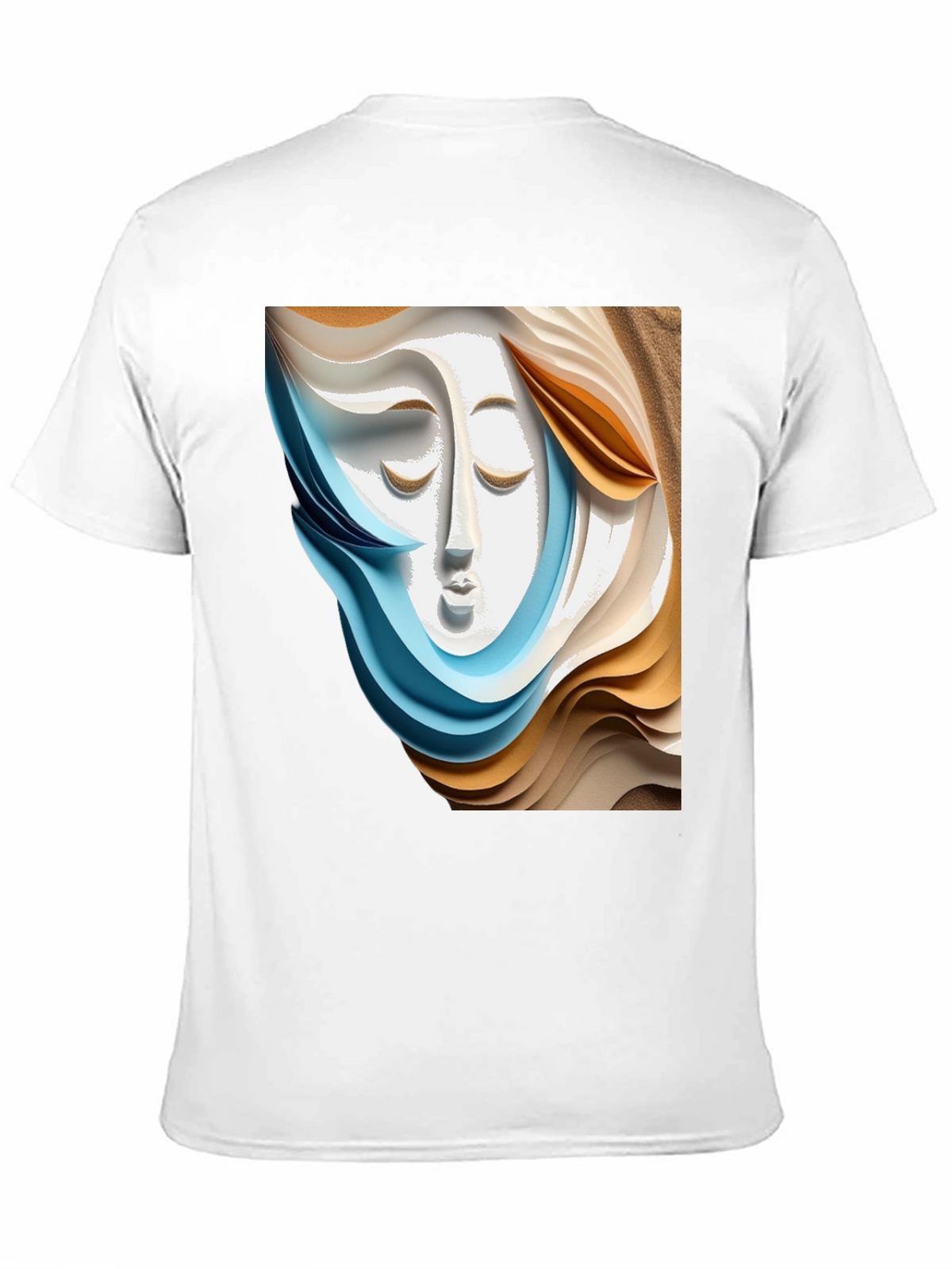Abstract Face Graphic Tee - Stylish Artistic Design
