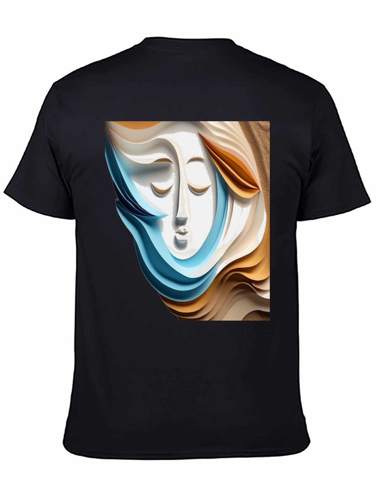 Abstract Face Graphic Tee - Stylish Artistic Design