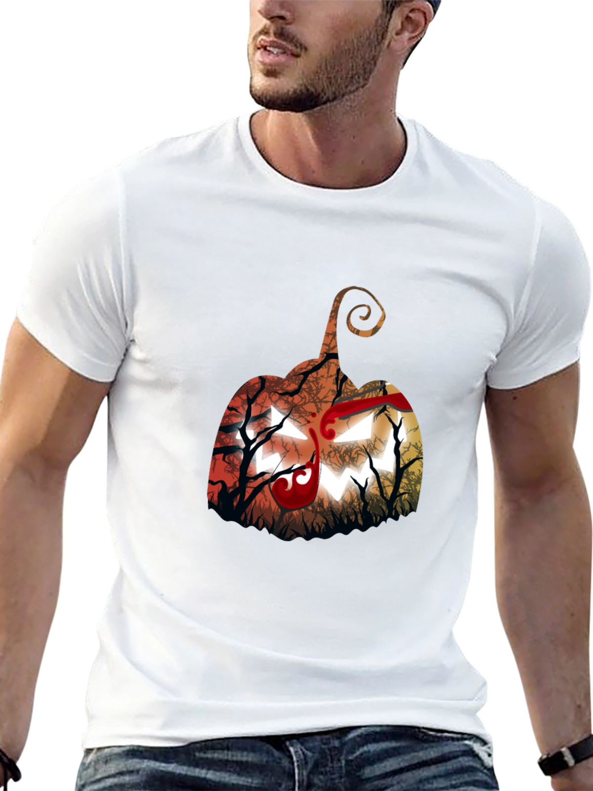 Halloween Pumpkin Graphic T-Shirt