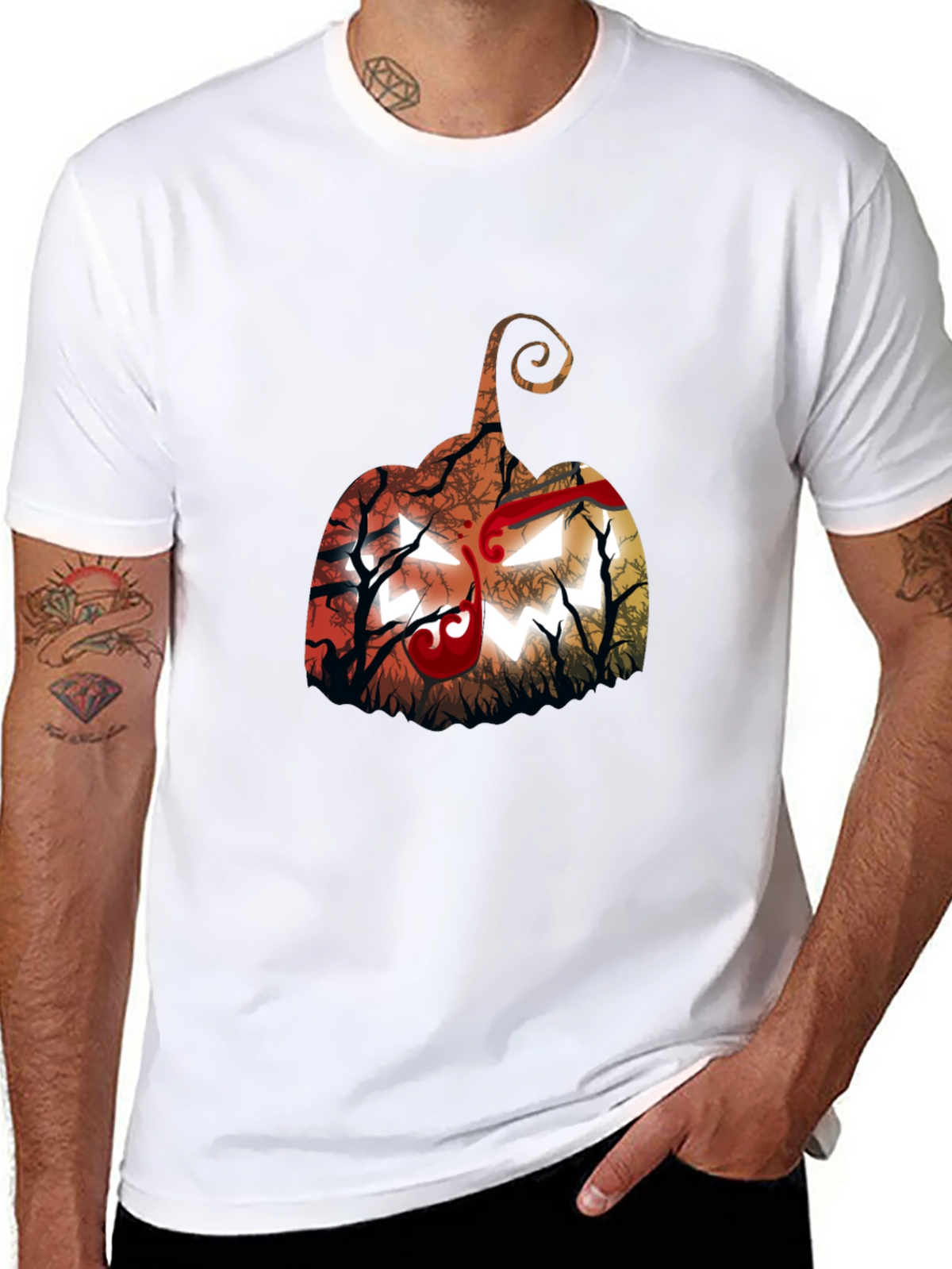 Halloween Pumpkin Graphic T-Shirt
