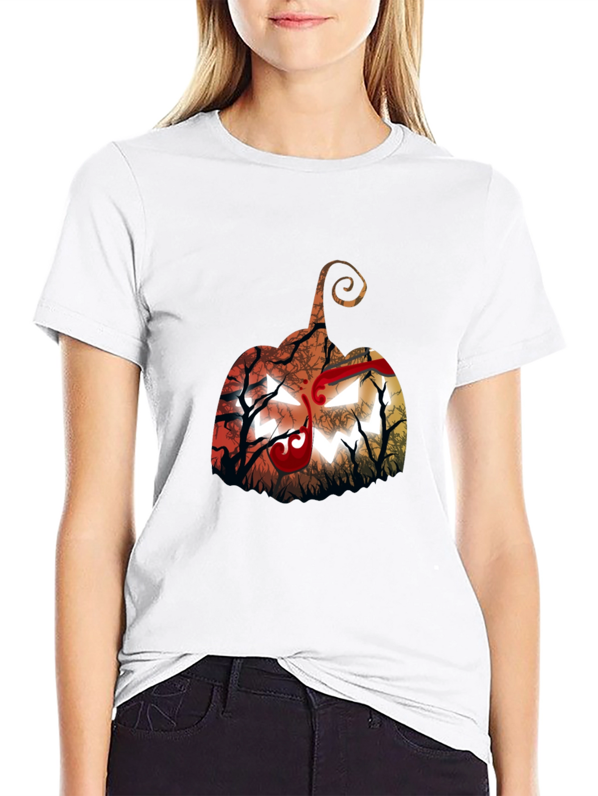 Halloween Pumpkin Graphic T-Shirt