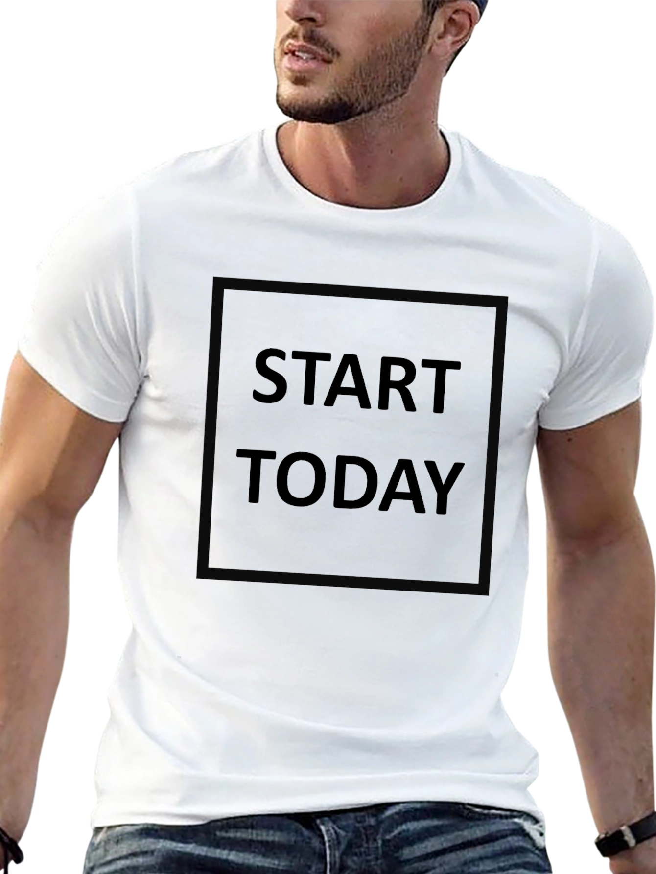 Start Today Black Graphic Tee