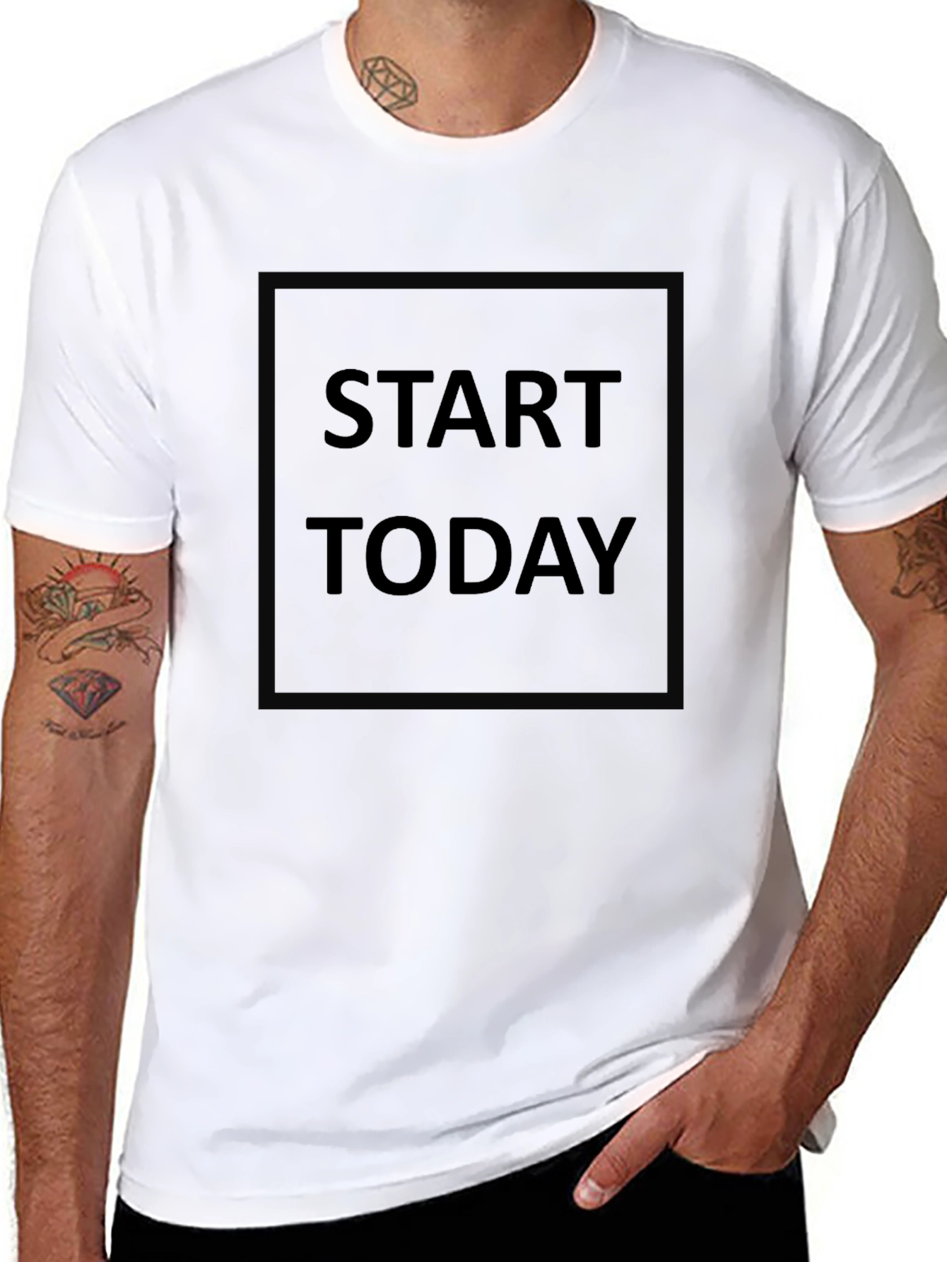 Start Today Black Graphic Tee