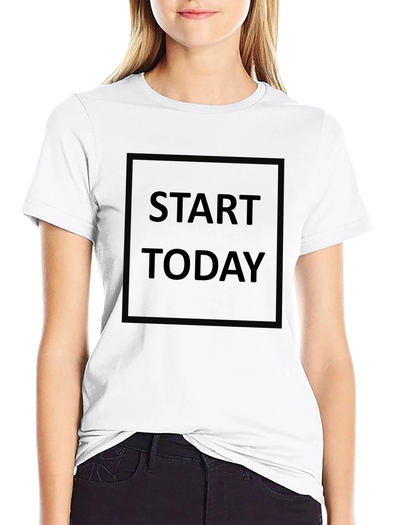 Start Today Black Graphic Tee
