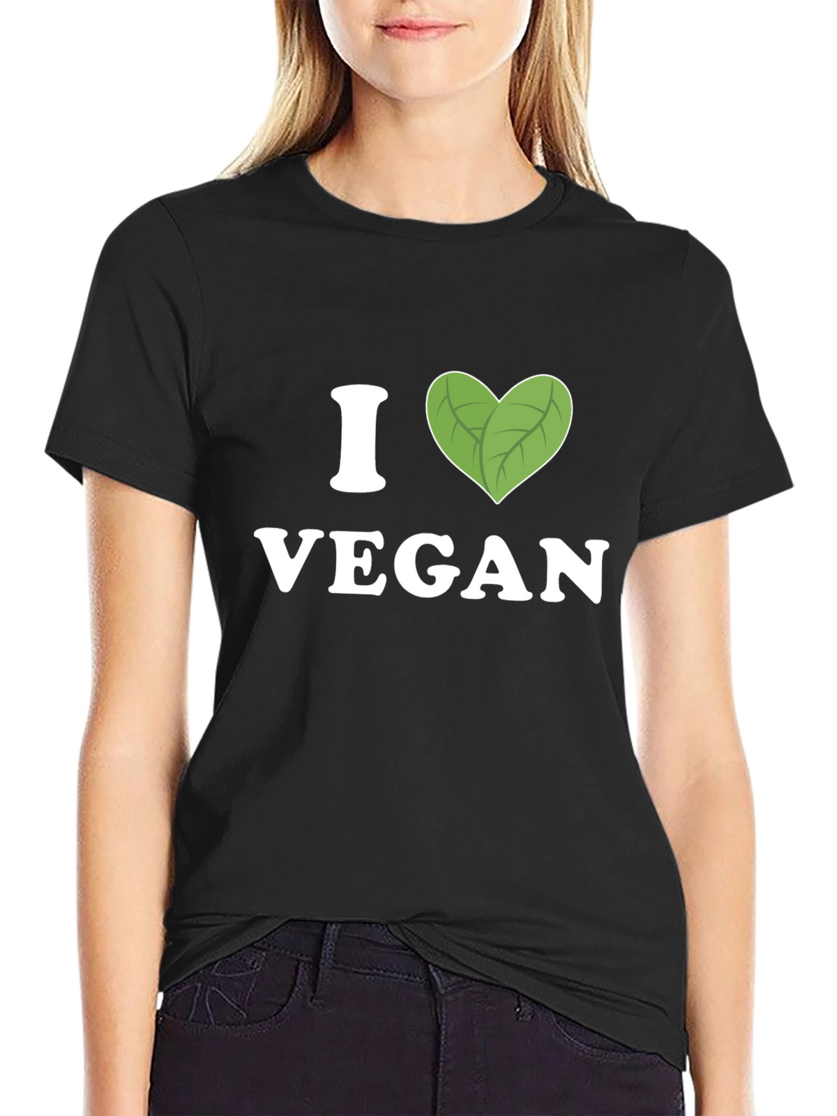 I Heart Vegan T-Shirt - Black