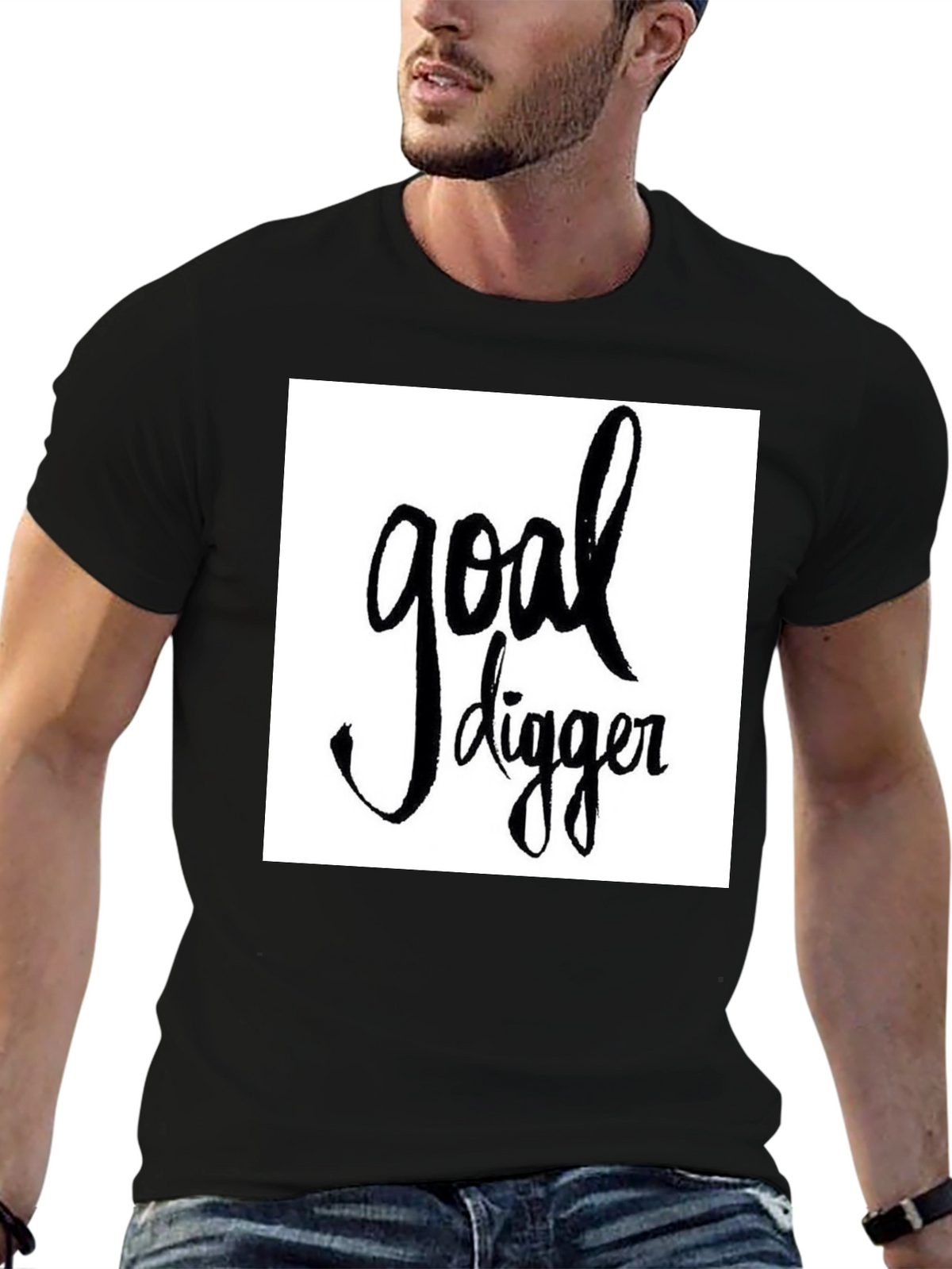Goal Digger Graphic Tee - Stylish Black T-Shirt