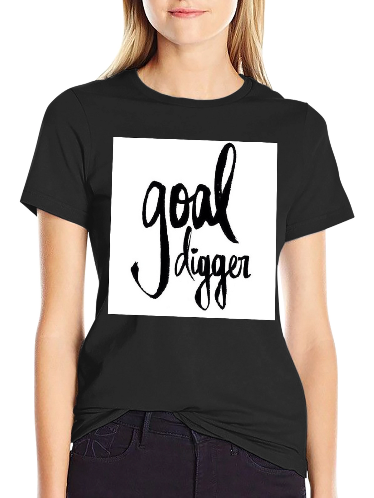 Goal Digger Graphic Tee - Stylish Black T-Shirt