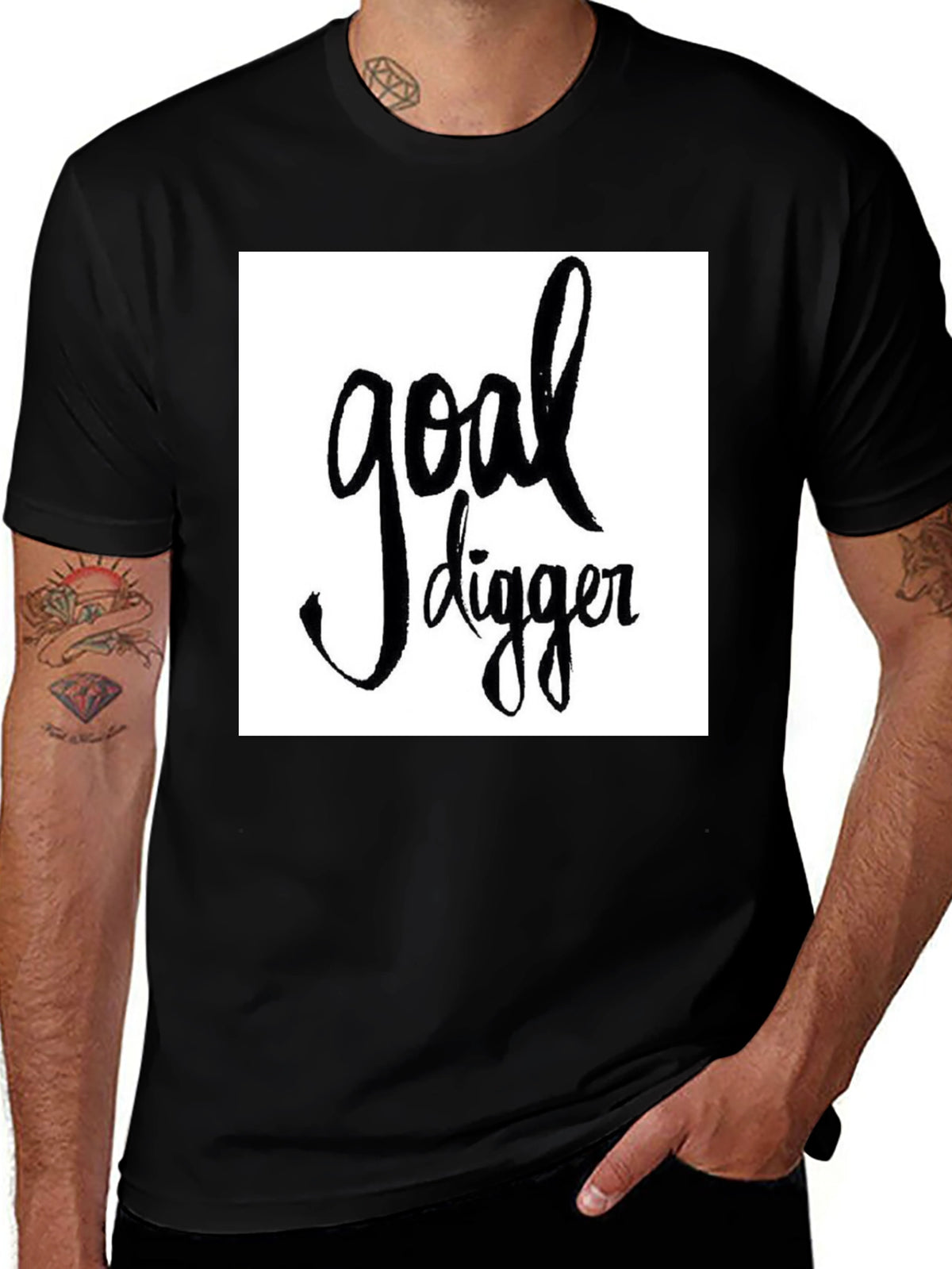 Goal Digger Graphic Tee - Stylish Black T-Shirt