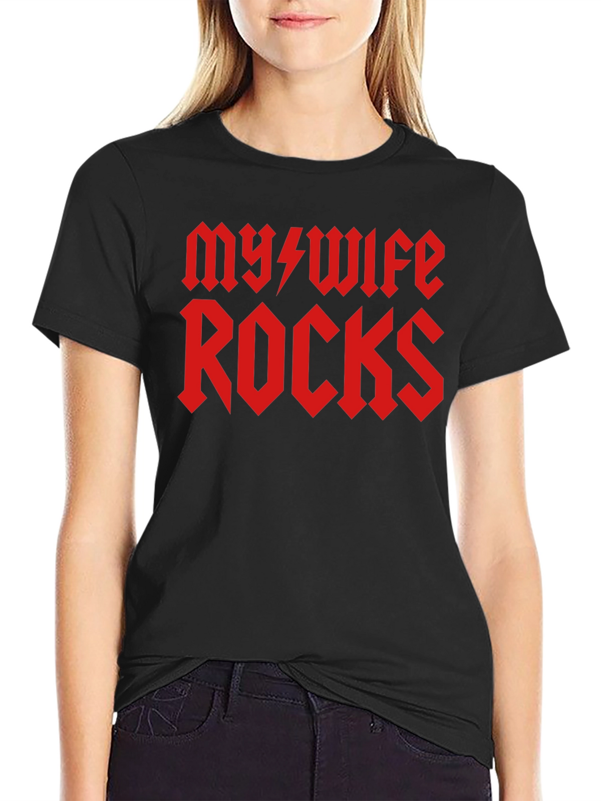 My Wife Rocks T-Shirt - Novelty Graphic Tee