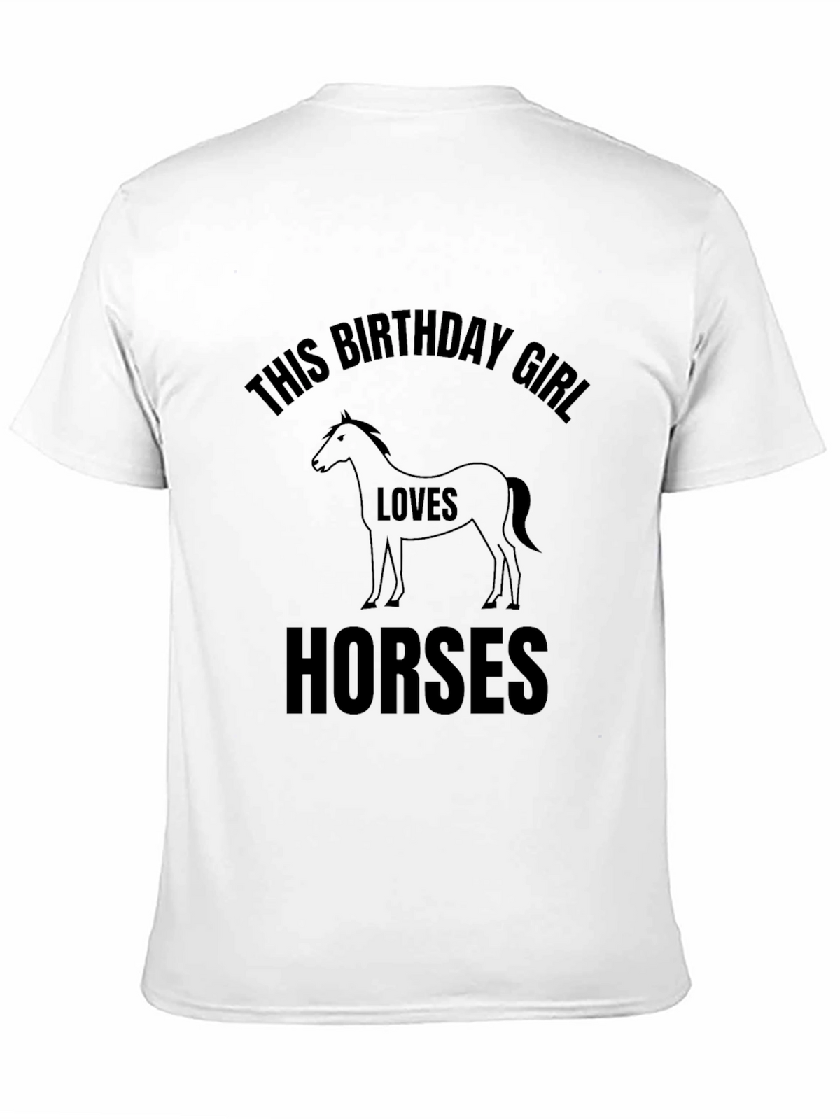 Birthday Girl Loves Horses Graphic T-Shirt