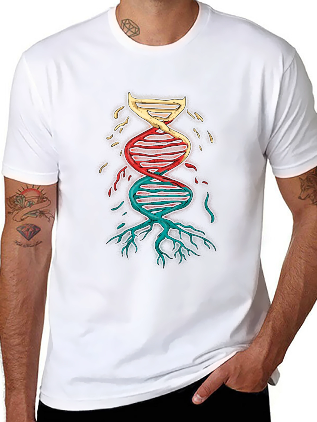 DNA Roots Graphic Tee - Science & Nature Inspired
