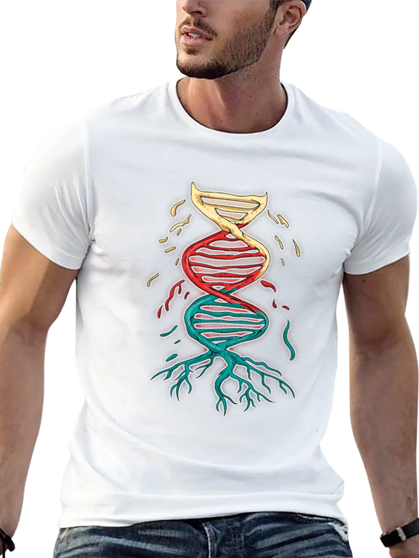 DNA Roots Graphic Tee - Science & Nature Inspired
