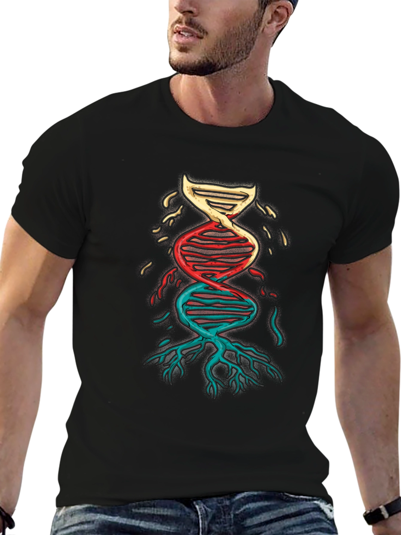 DNA Roots Graphic Tee - Science & Nature Inspired