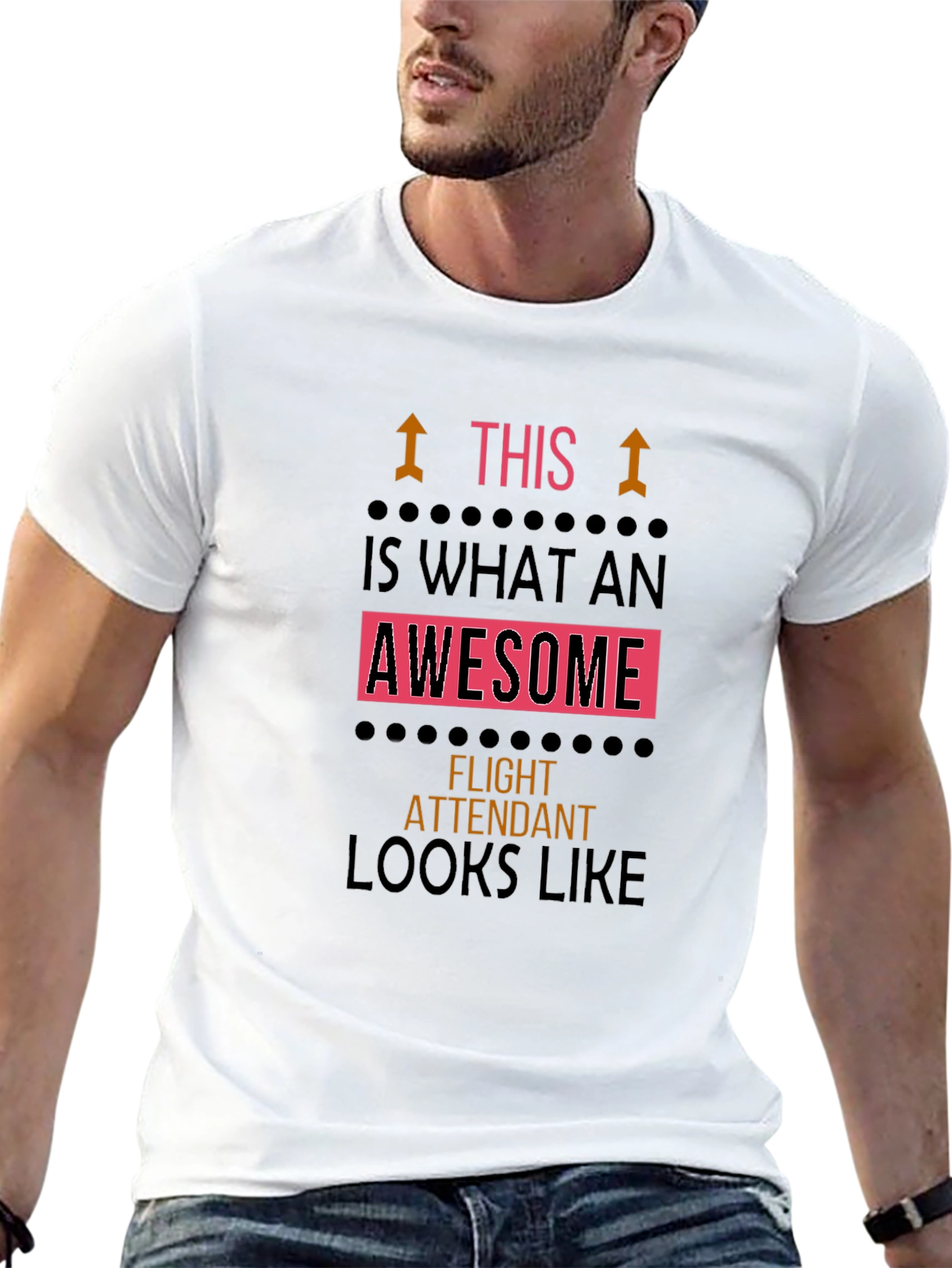 Awesome Flight Attendant Black T-Shirt