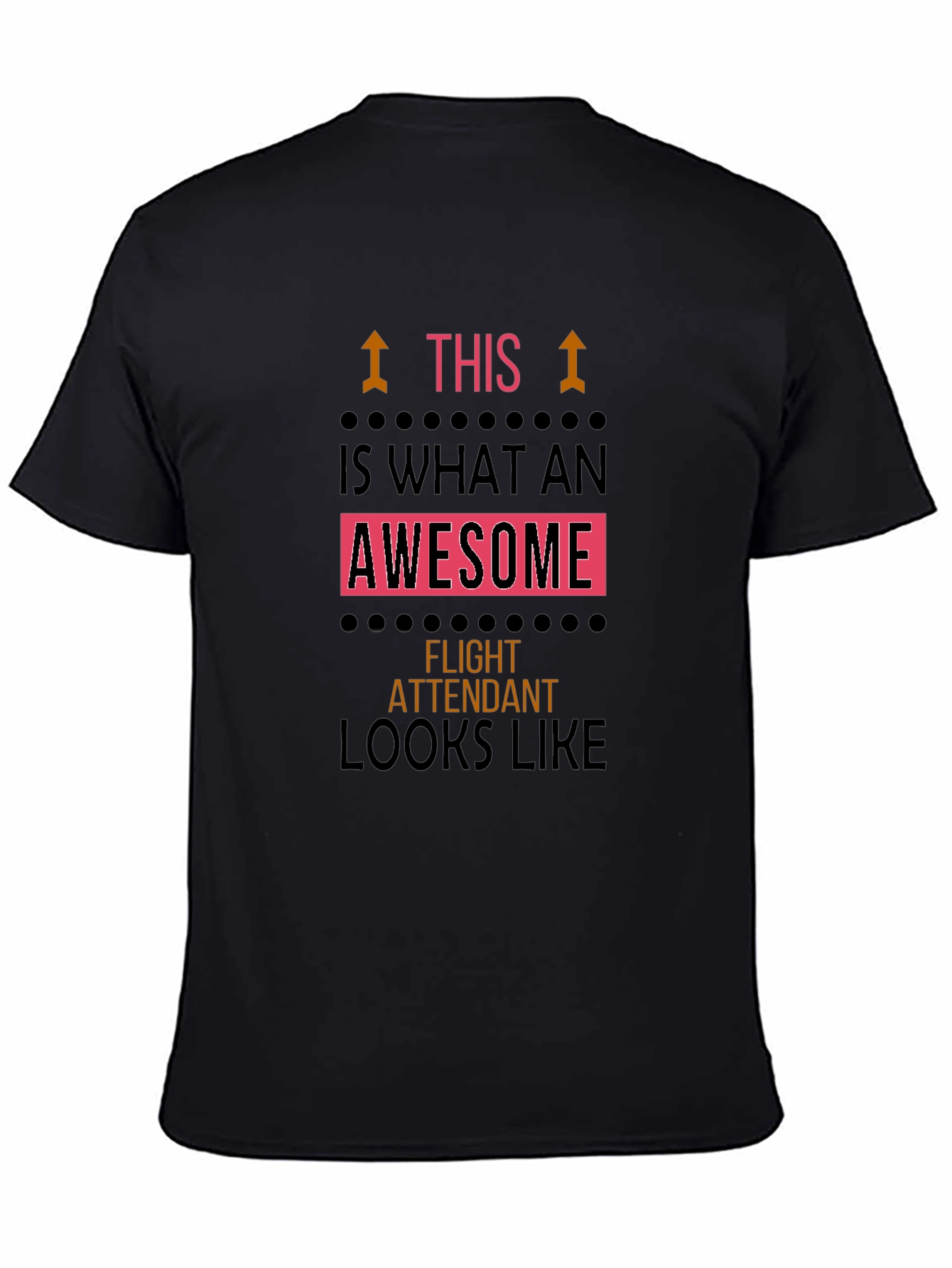 Awesome Flight Attendant Black T-Shirt