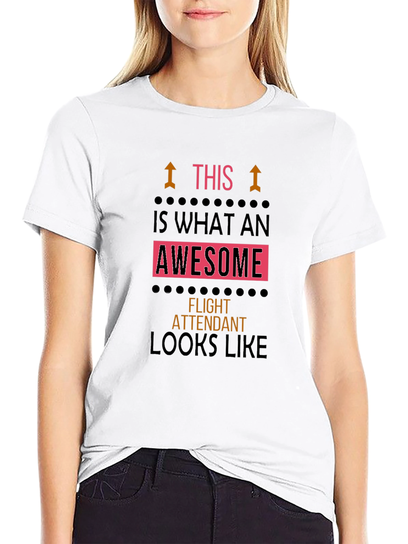Awesome Flight Attendant Black T-Shirt