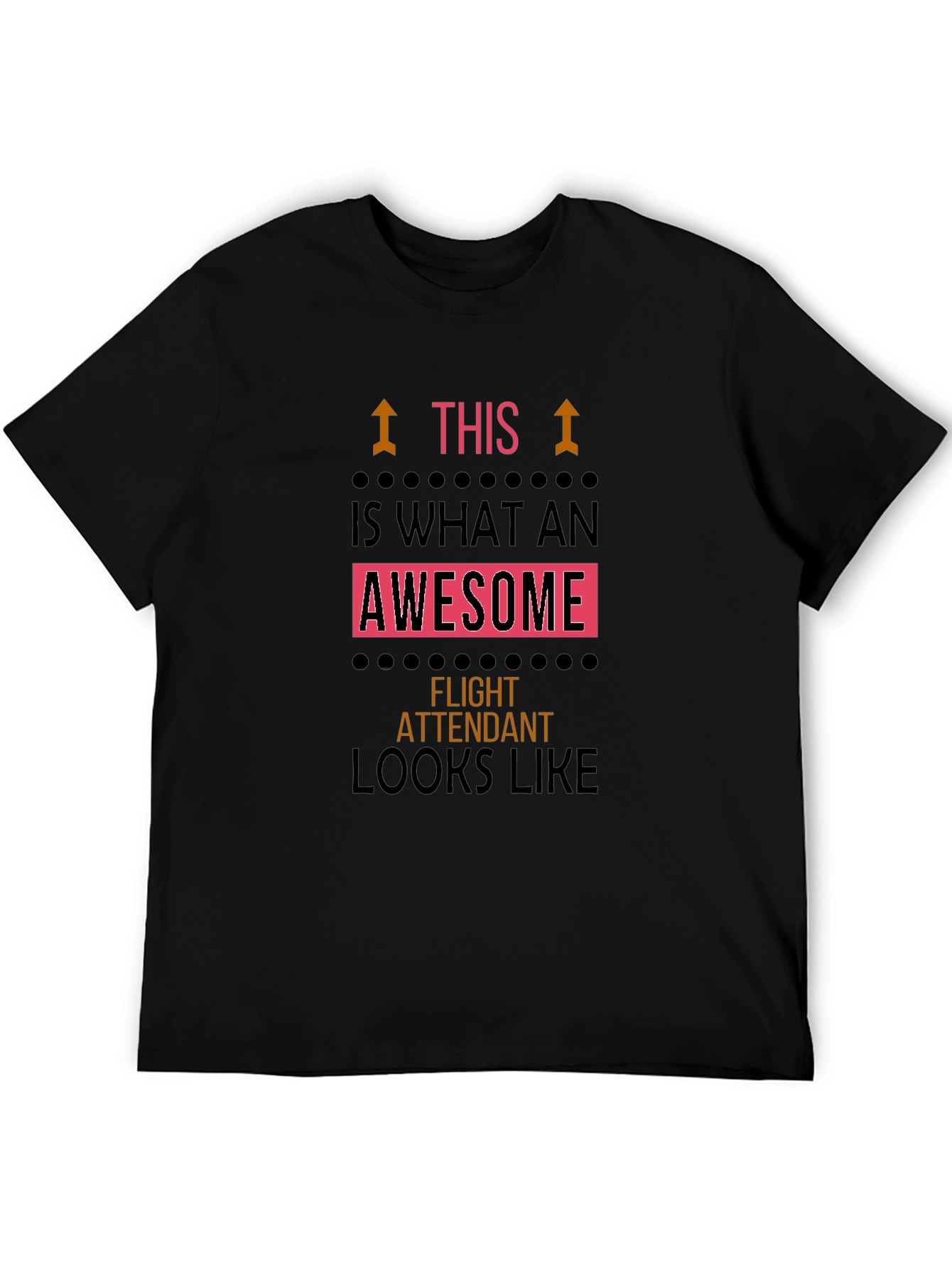 Awesome Flight Attendant Black T-Shirt