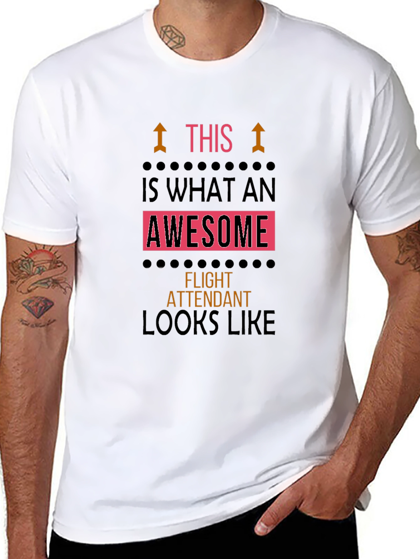 Awesome Flight Attendant Black T-Shirt