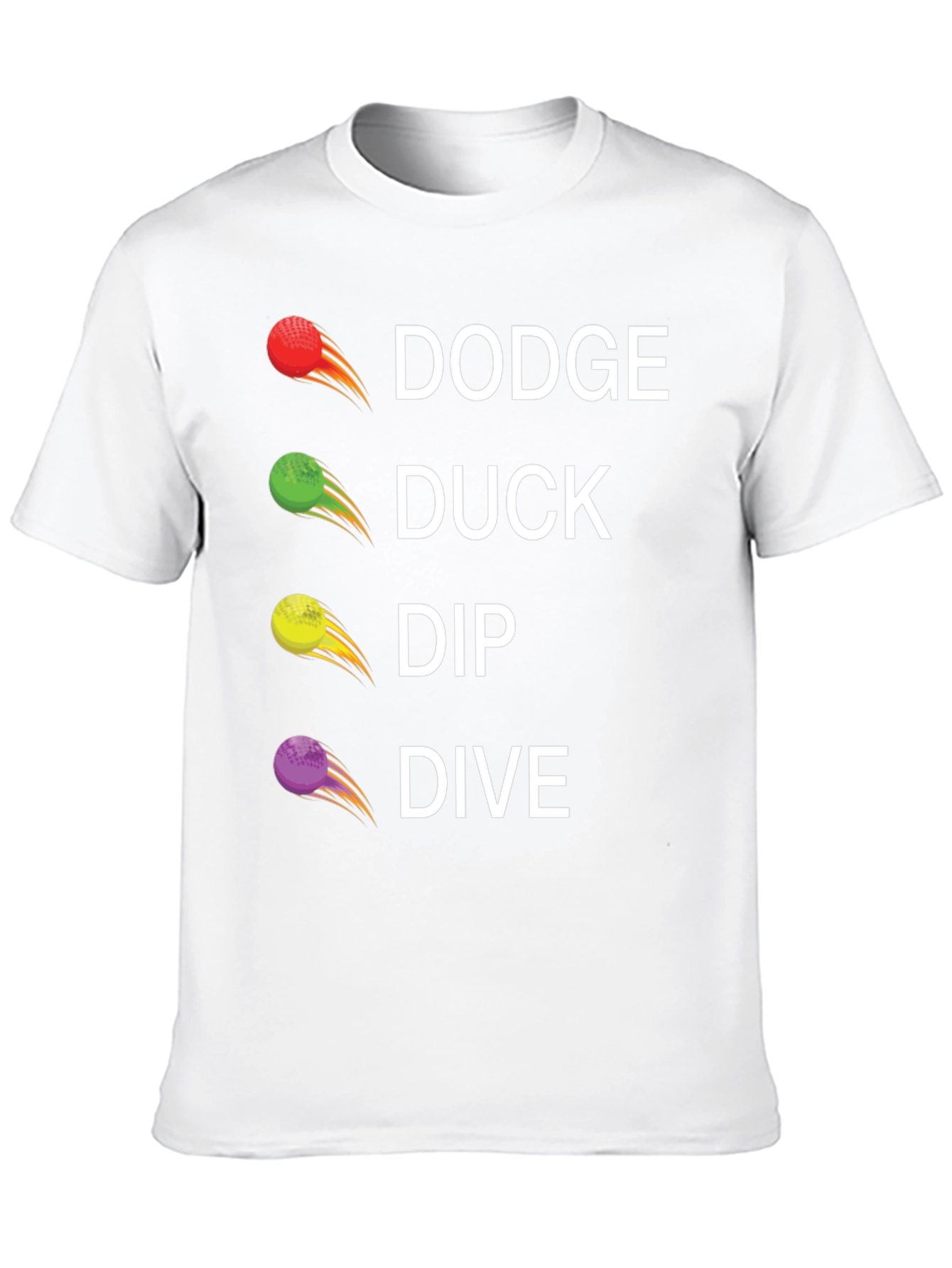 Dodge Duck Dip Dive Graphic Tee - Dodgeball Shirt