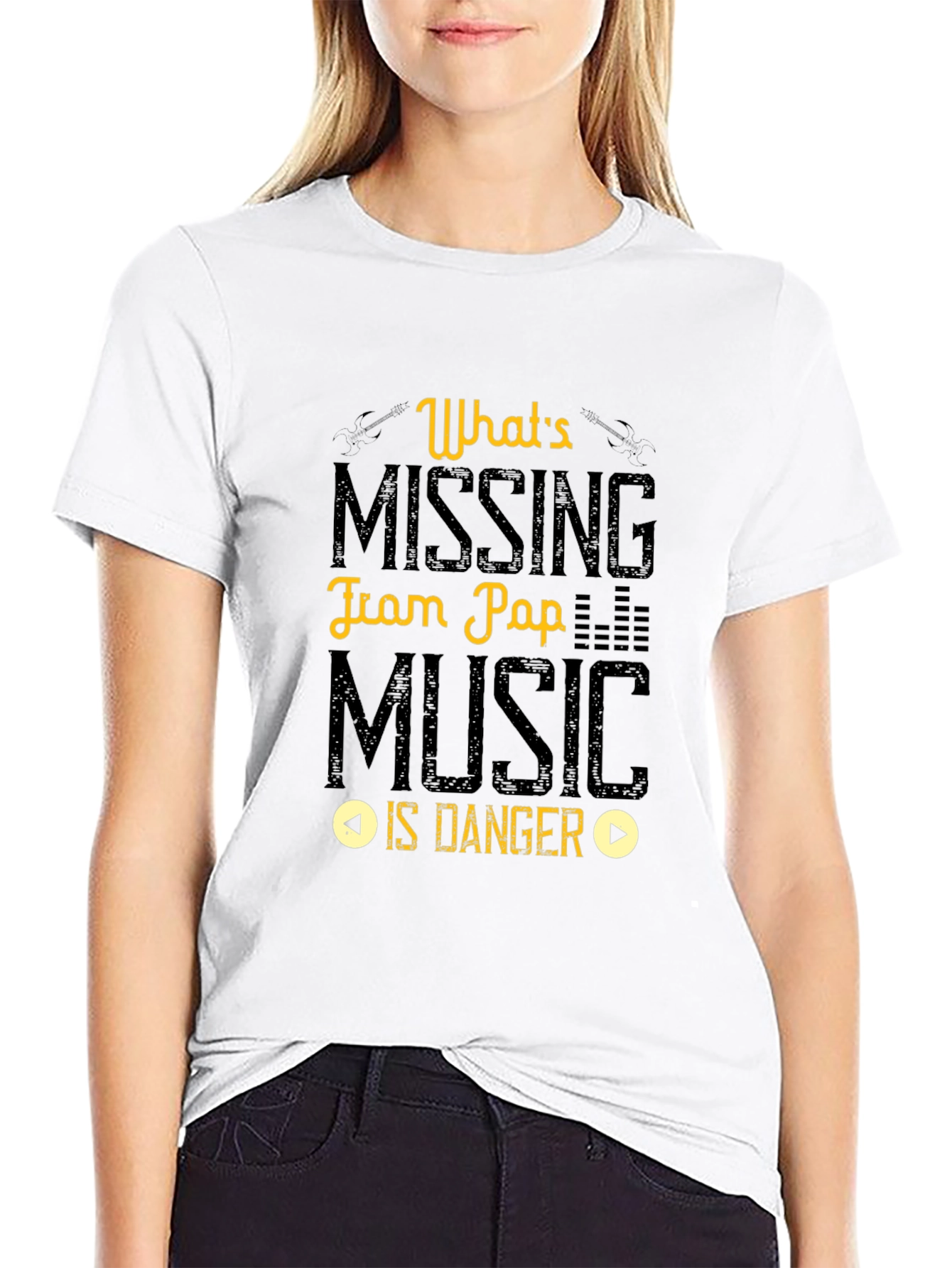 Whats Missing in Pop Music is Danger Black T-Shirt
