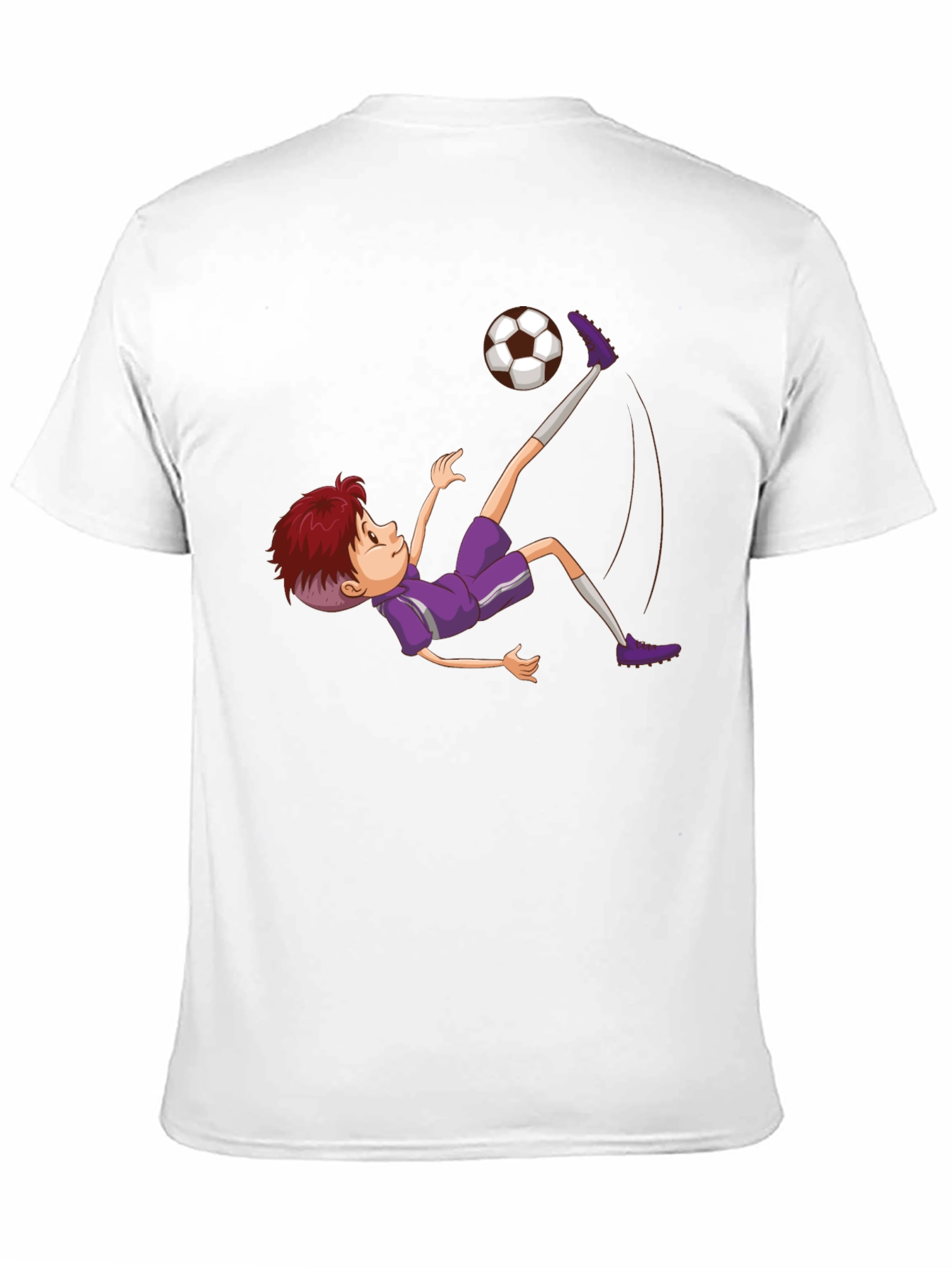 Soccer Kid Graphic Tee - Black Cotton T-Shirt