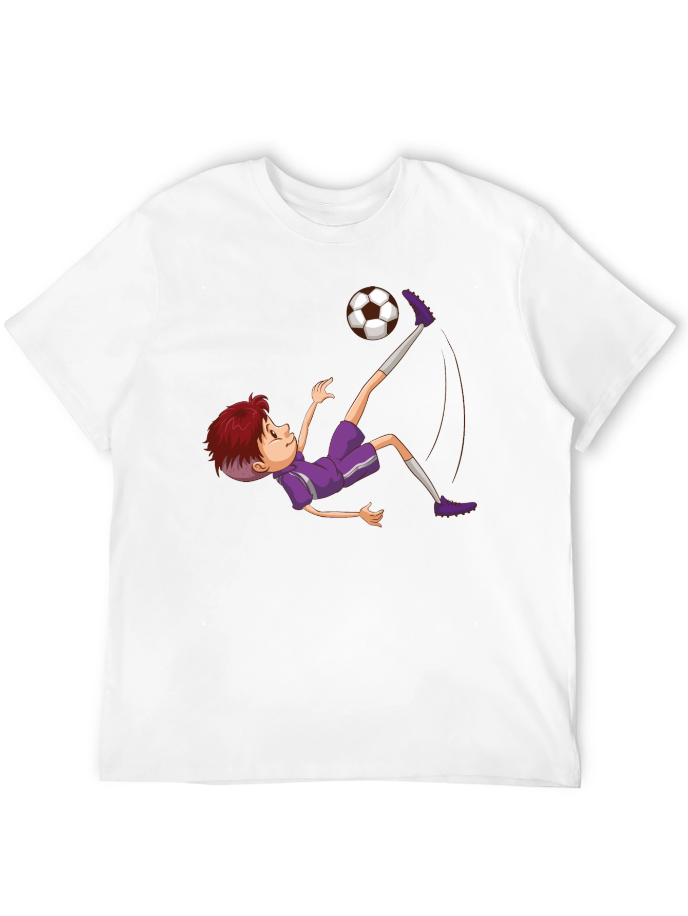 Soccer Kid Graphic Tee - Black Cotton T-Shirt