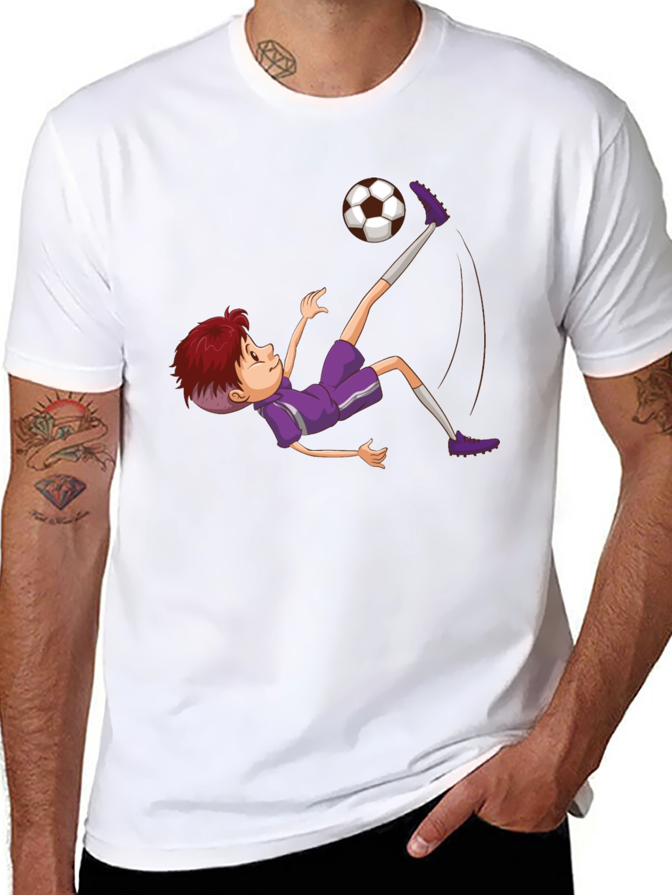 Soccer Kid Graphic Tee - Black Cotton T-Shirt