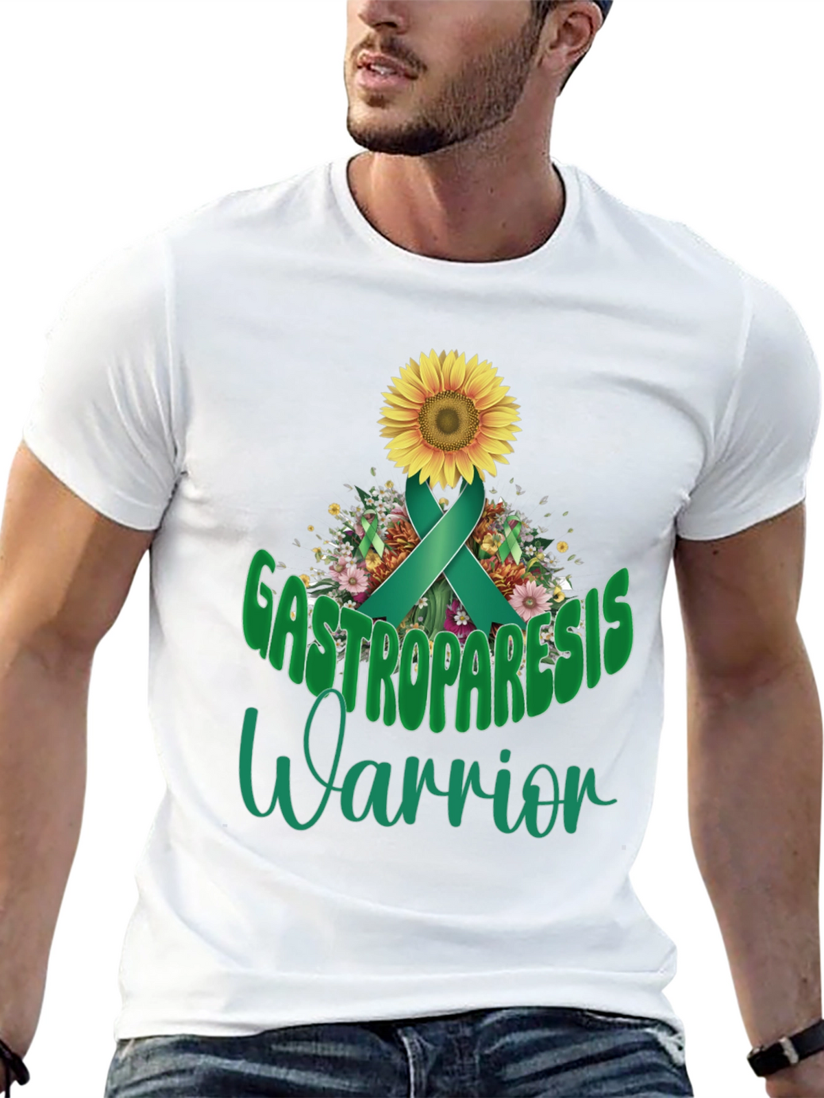 Gastroparesis Warrior Sunflower Awareness T-Shirt