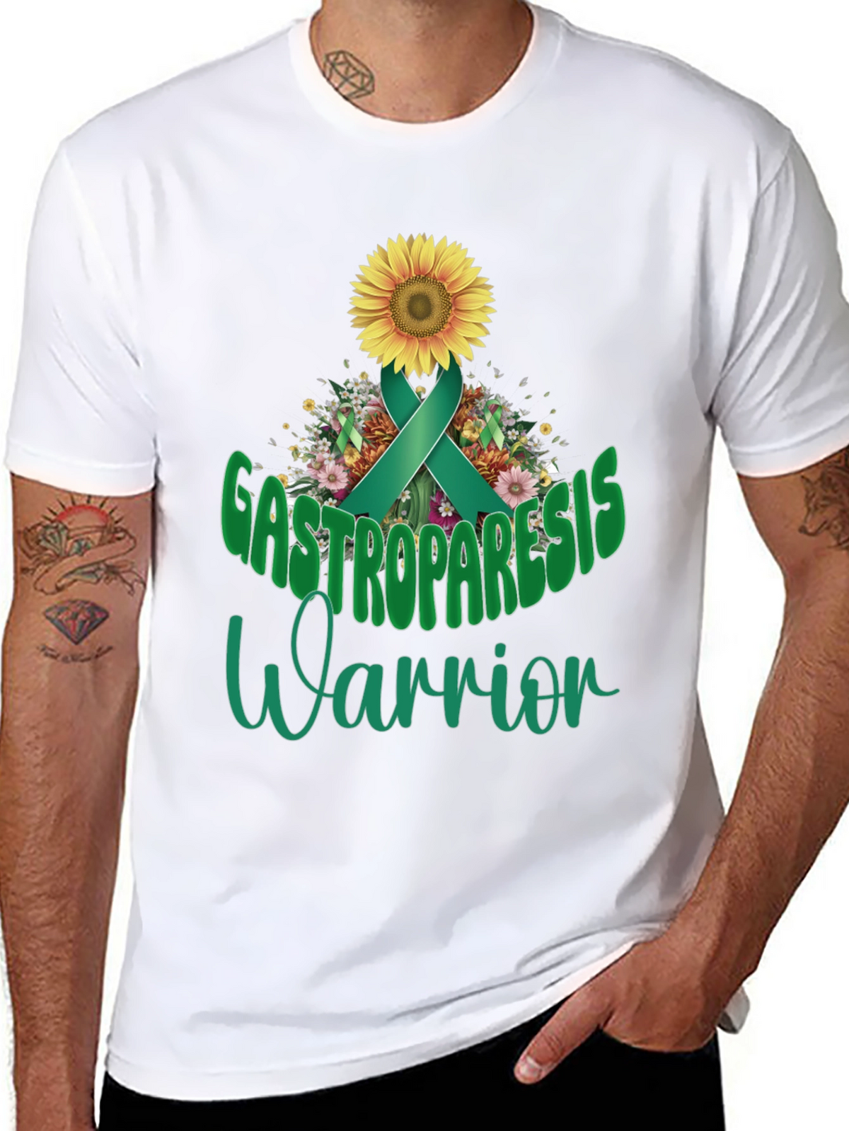 Gastroparesis Warrior Sunflower Awareness T-Shirt