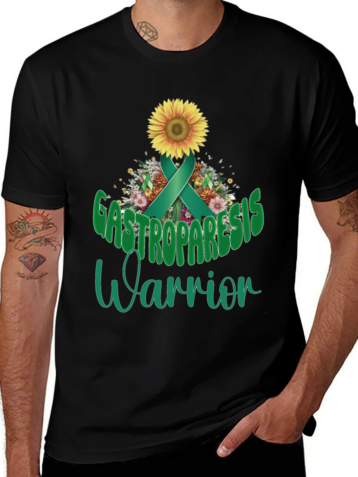 Gastroparesis Warrior Sunflower Awareness T-Shirt