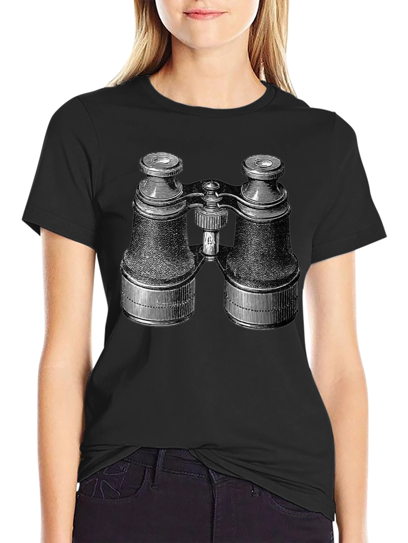 Binocular Graphic T-Shirt - Black Cotton Tee
