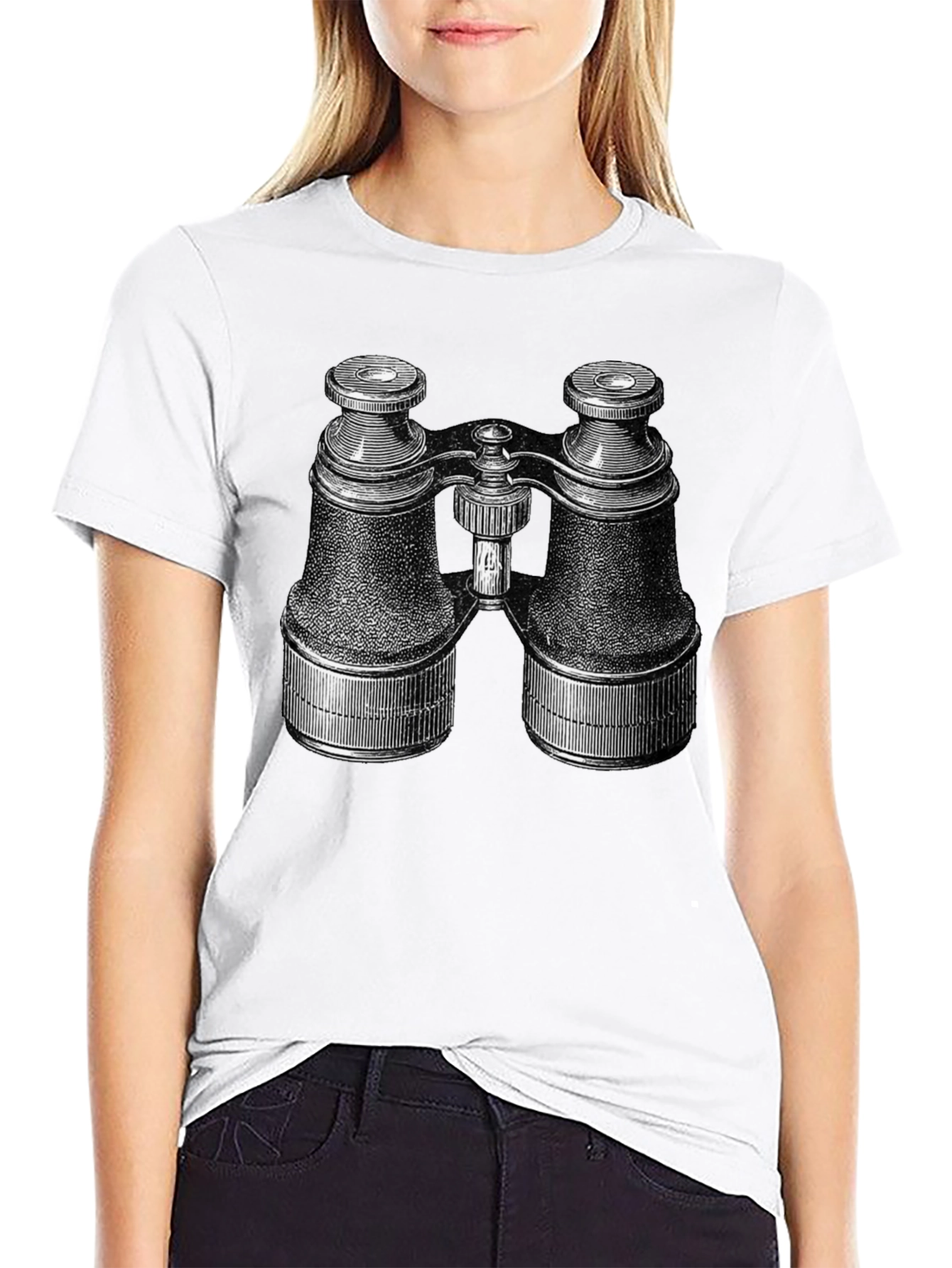 Binocular Graphic T-Shirt - Black Cotton Tee