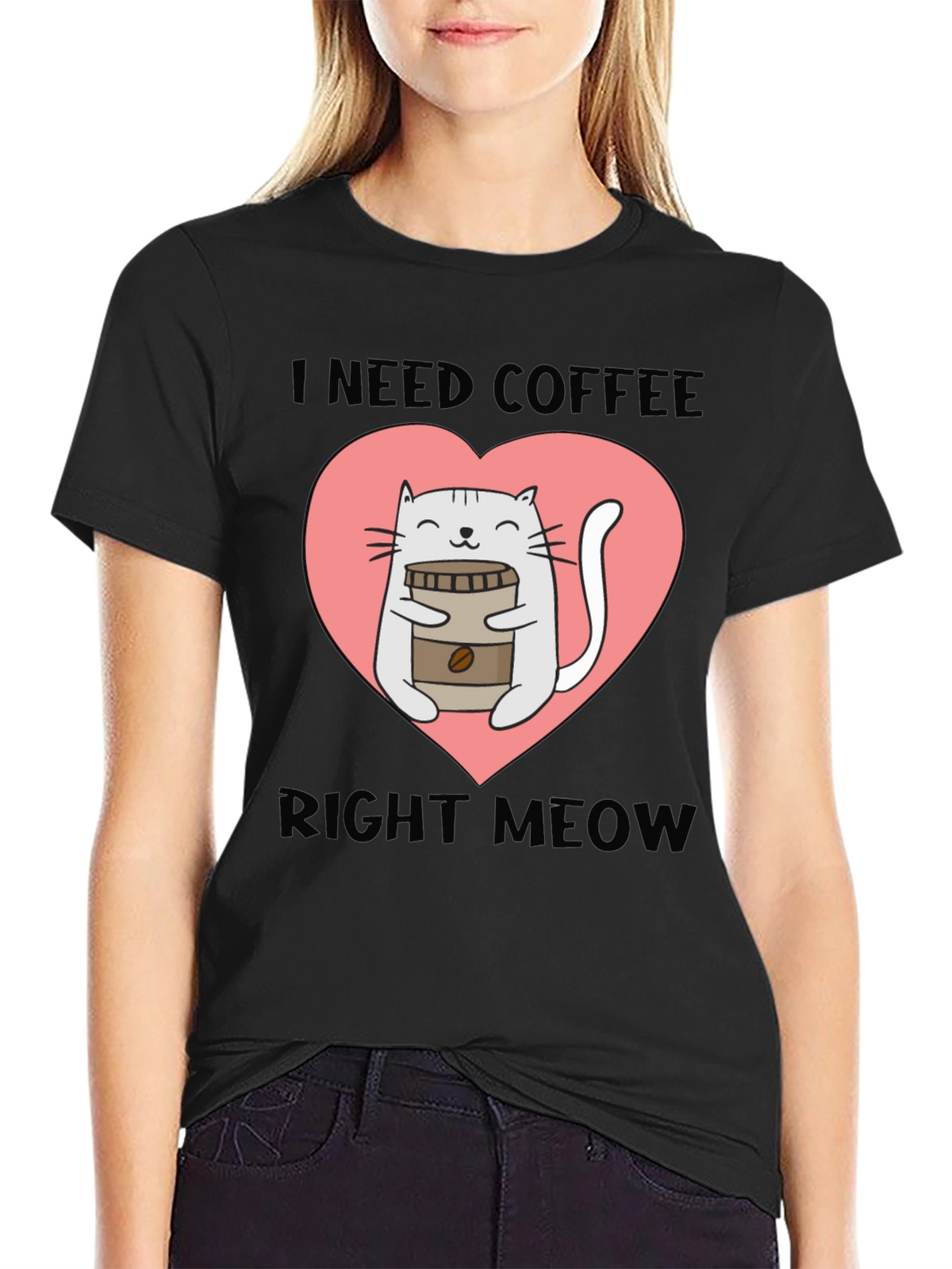 I Need Coffee Right Meow Cat Lover T-Shirt