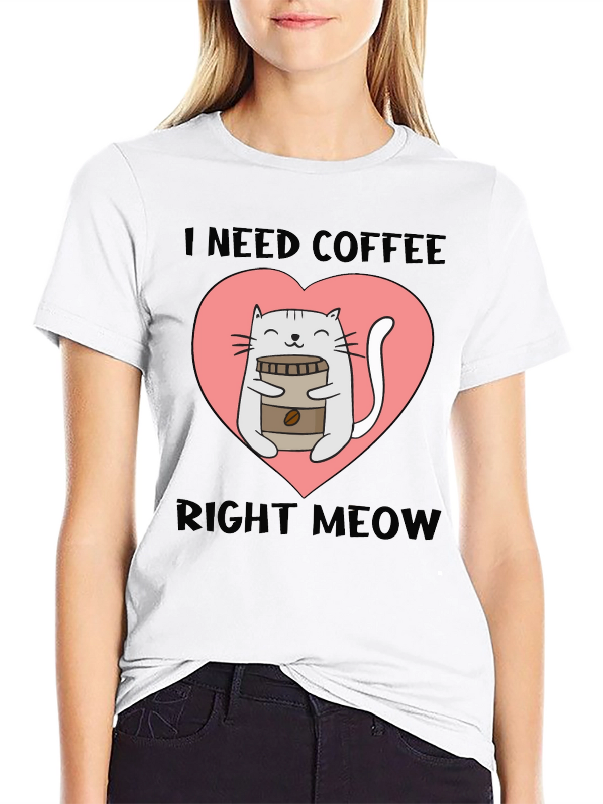 I Need Coffee Right Meow Cat Lover T-Shirt