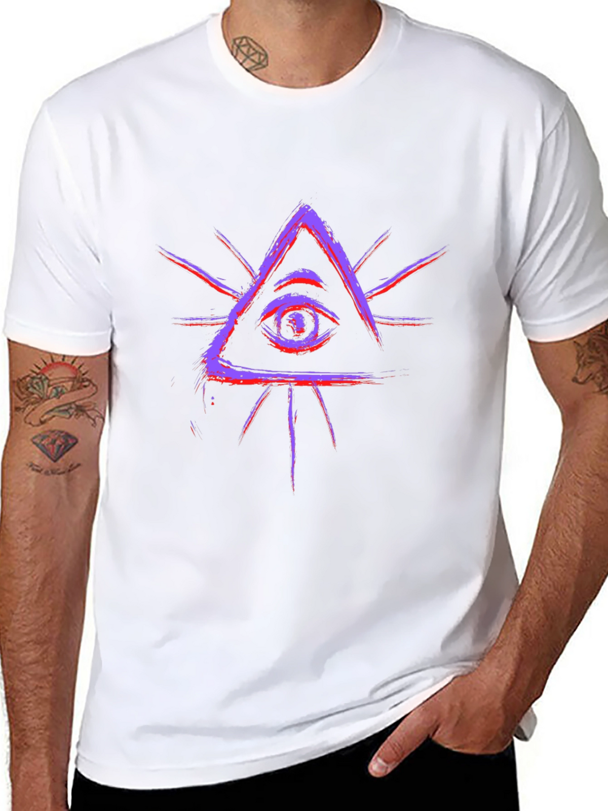 All-Seeing Eye Graphic Tee - Trendy Casual Wear
