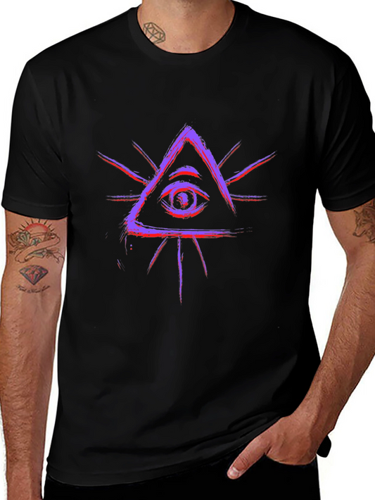 All-Seeing Eye Graphic Tee - Trendy Casual Wear