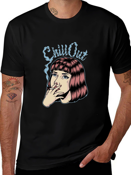Chill Out Graphic T-Shirt - Black