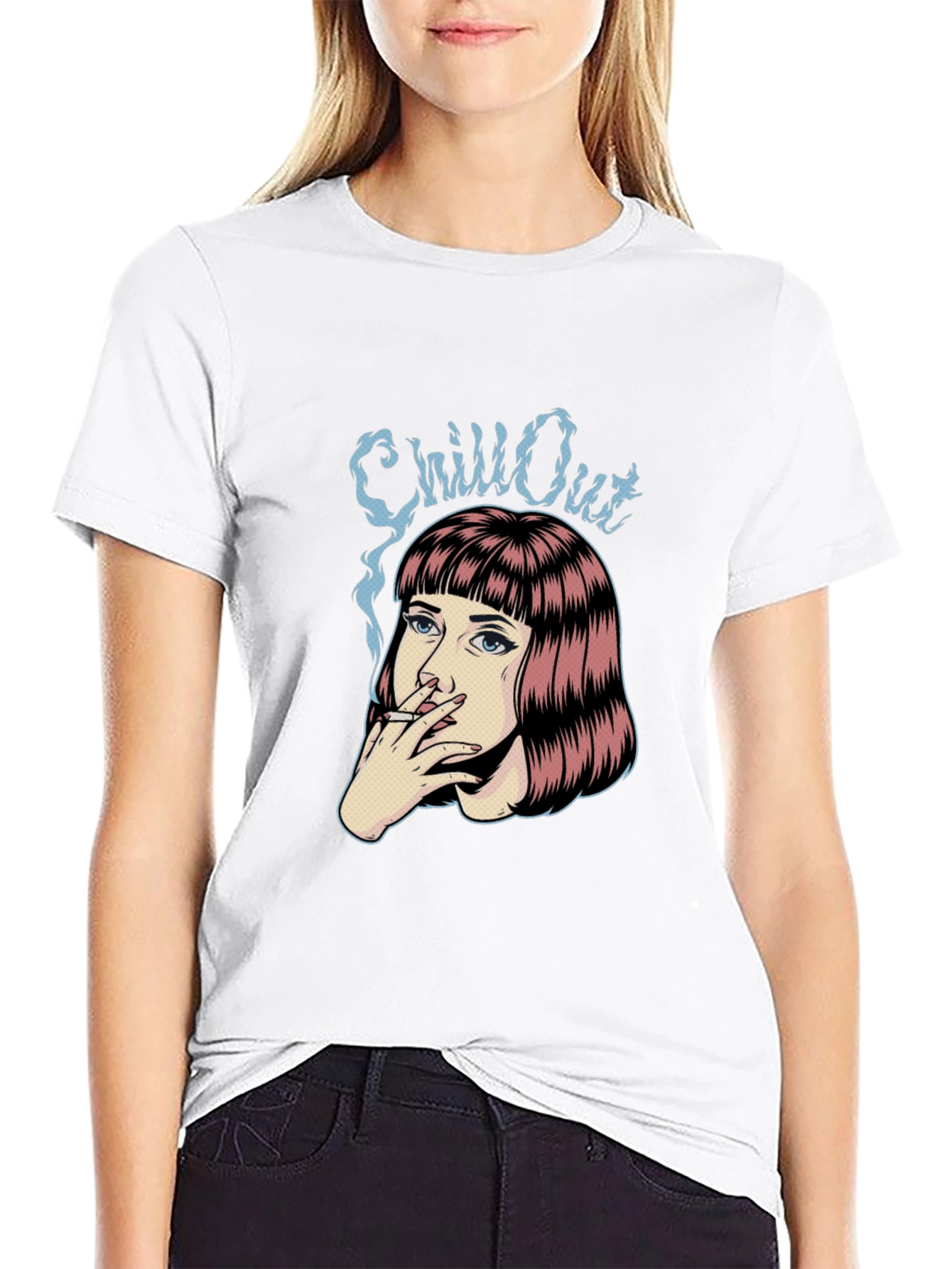 Chill Out Graphic T-Shirt - Black