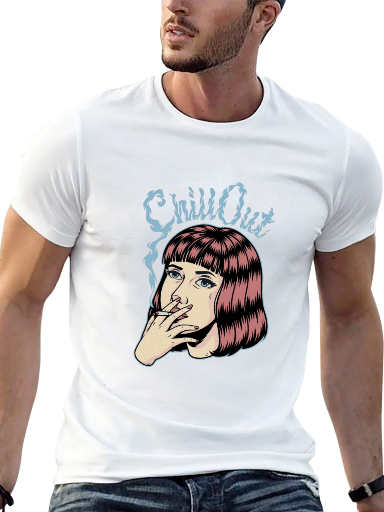 Chill Out Graphic T-Shirt - Black