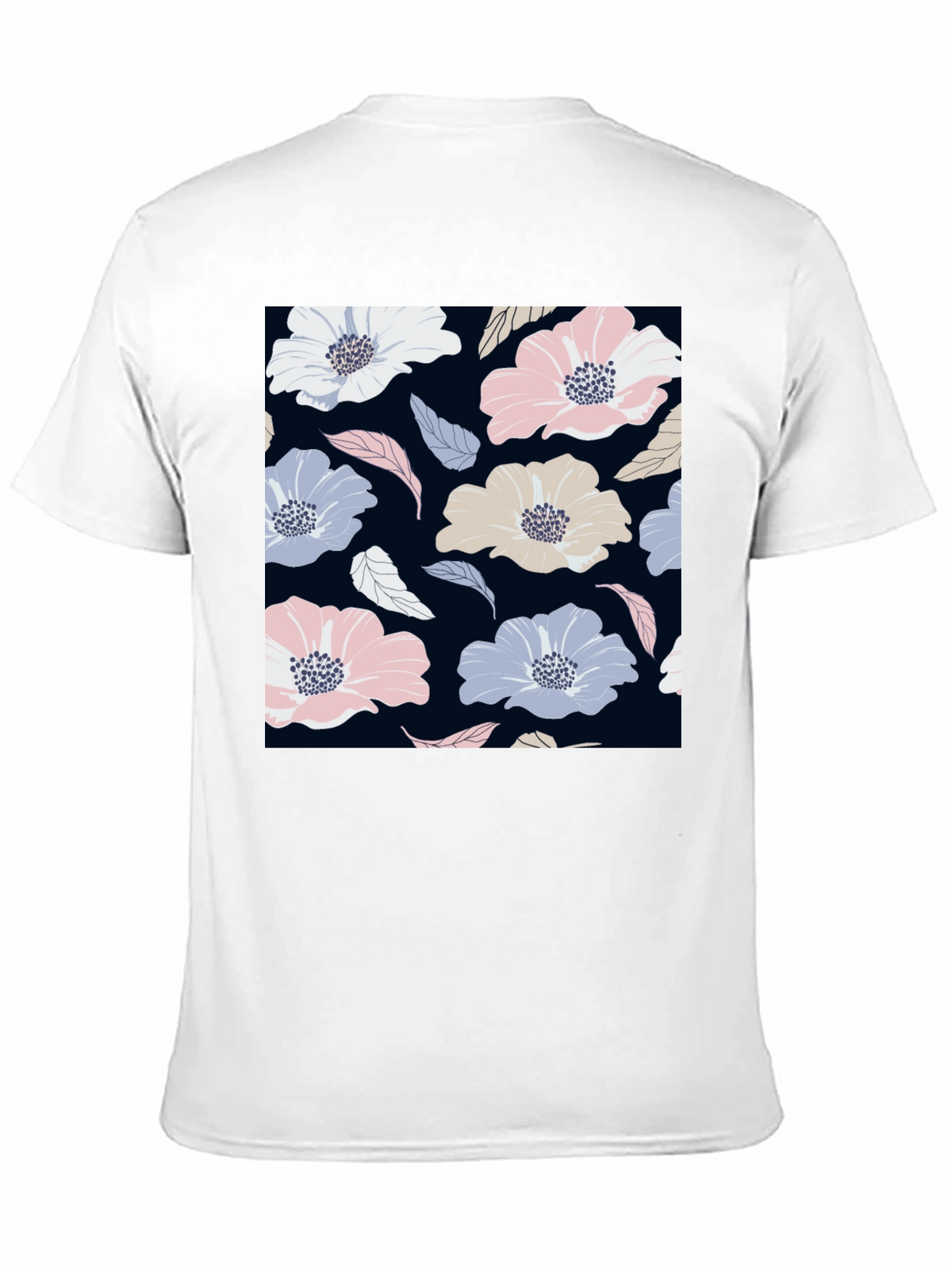 Floral Print Black T-Shirt